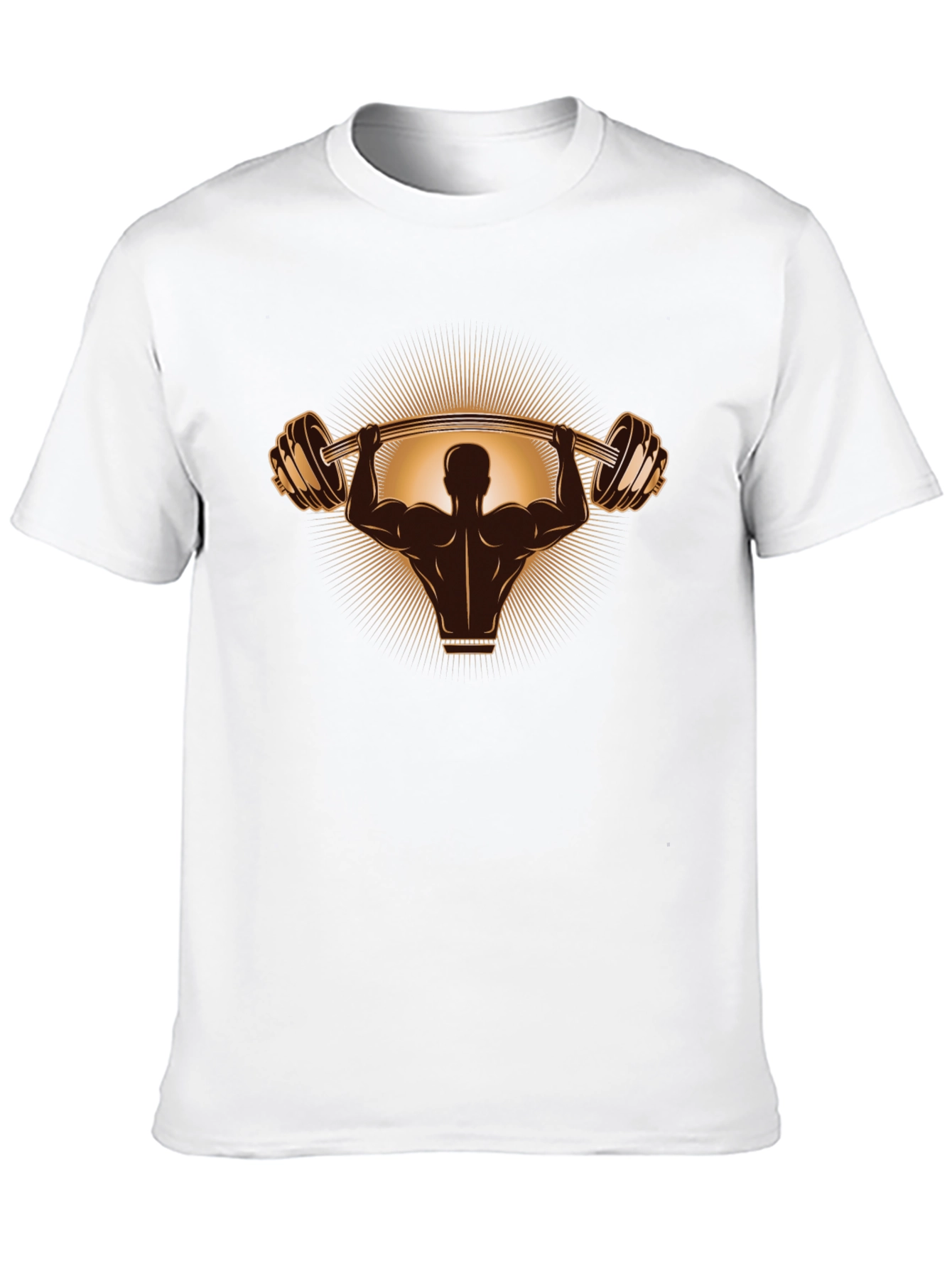 Weightlifter Graphic Tee - Black Cotton T-Shirt
