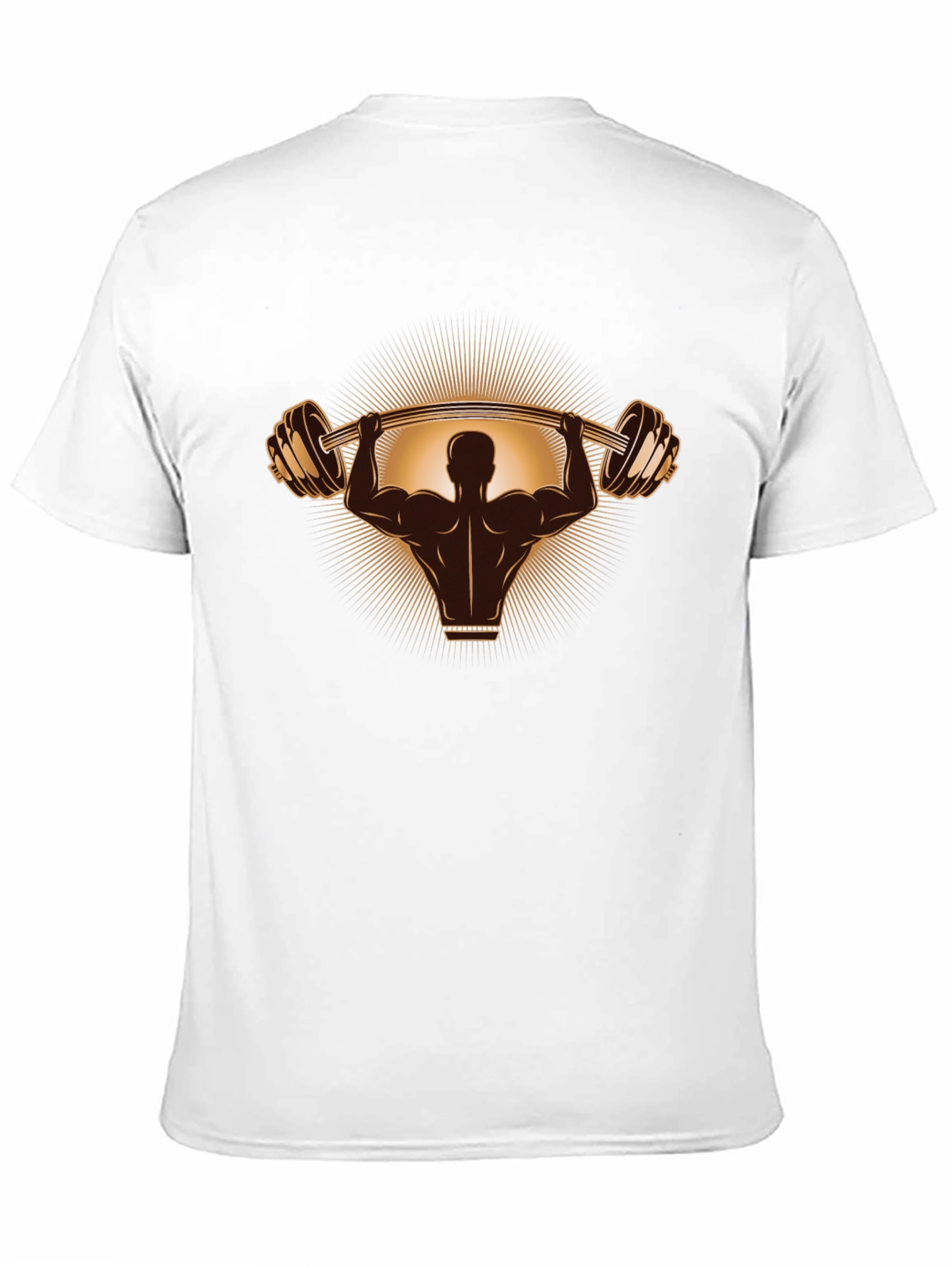 Weightlifter Graphic Tee - Black Cotton T-Shirt