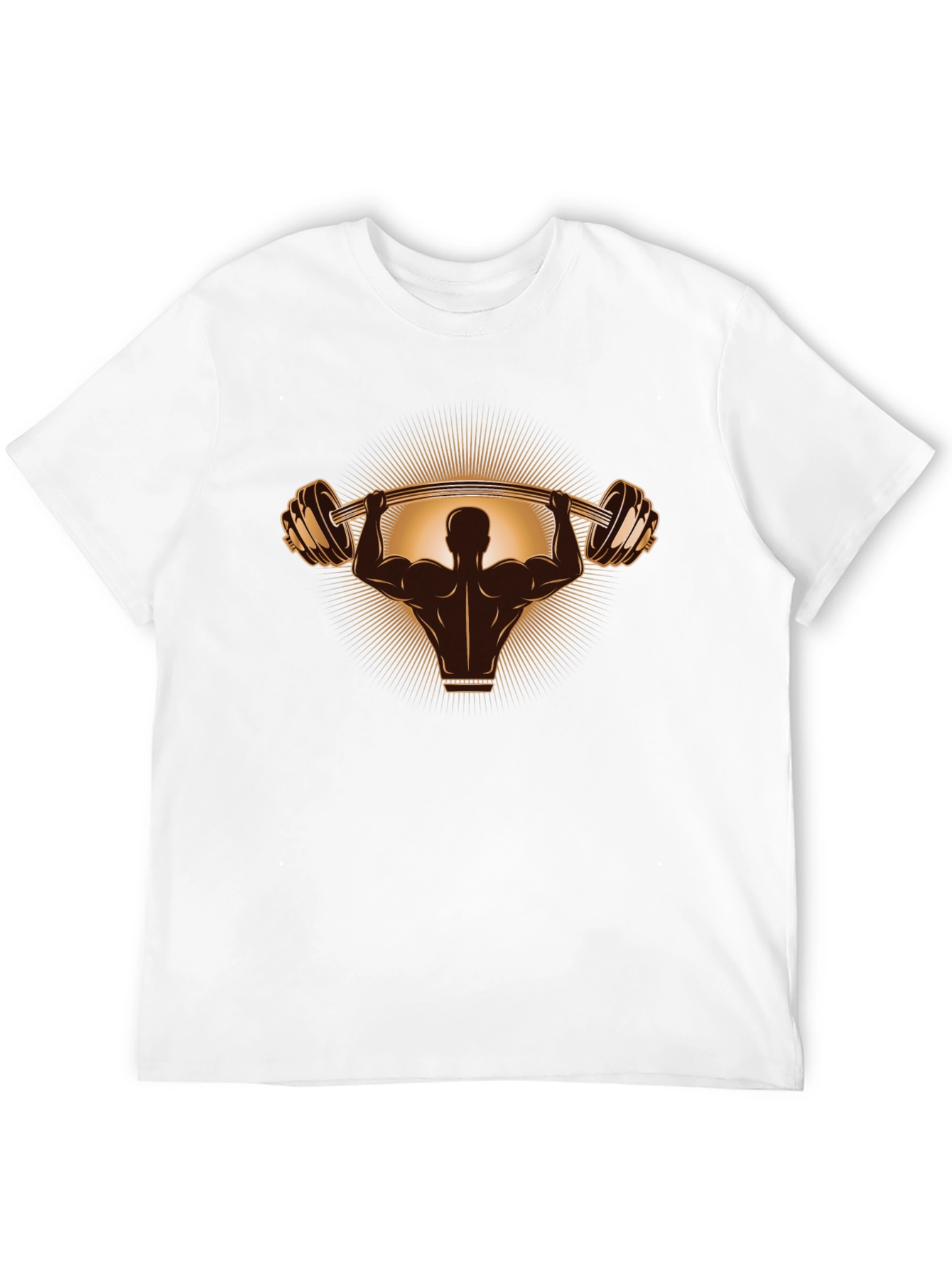 Weightlifter Graphic Tee - Black Cotton T-Shirt