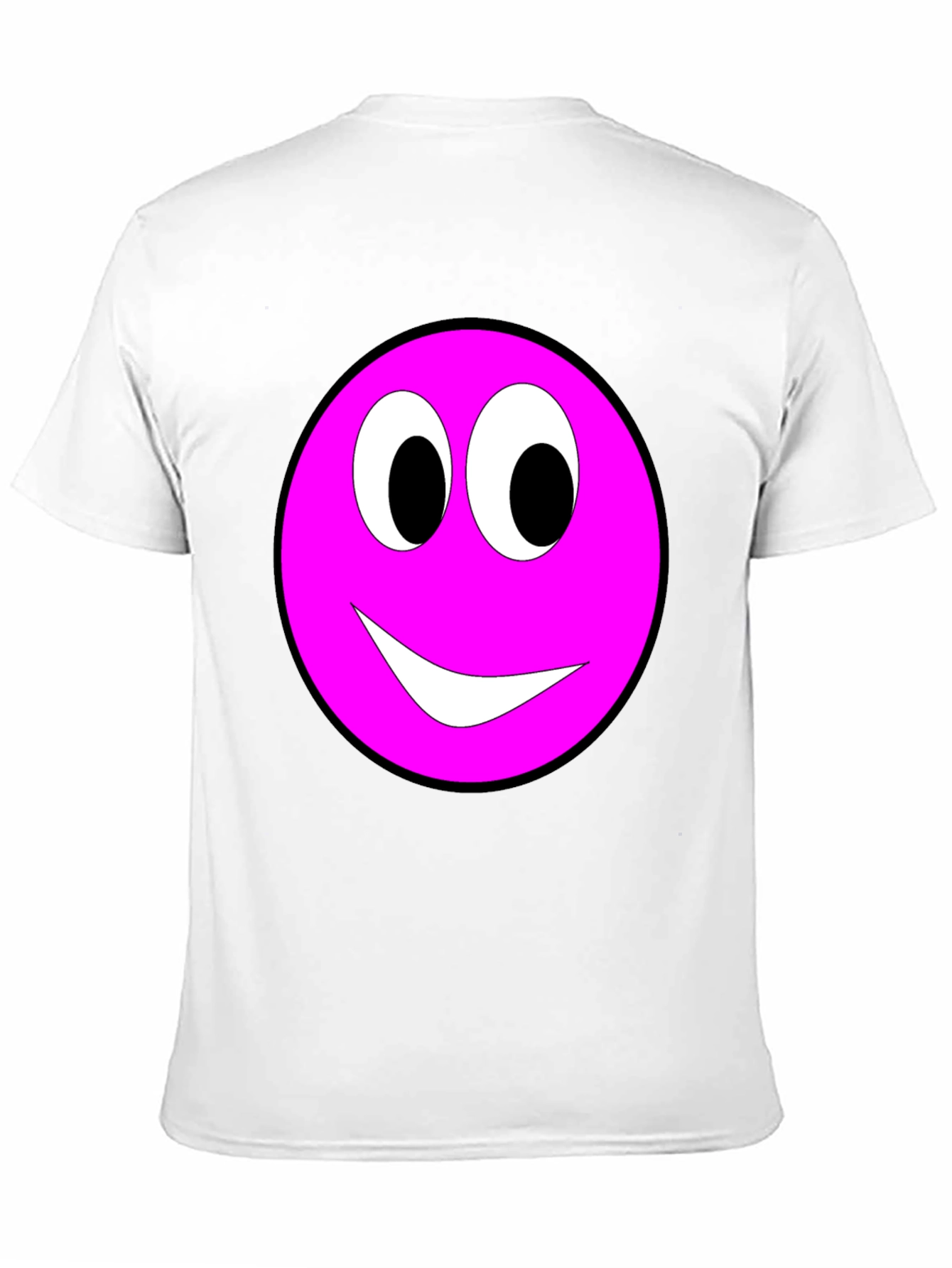 Pink Smiley Face Graphic Tee - Casual Comfort
