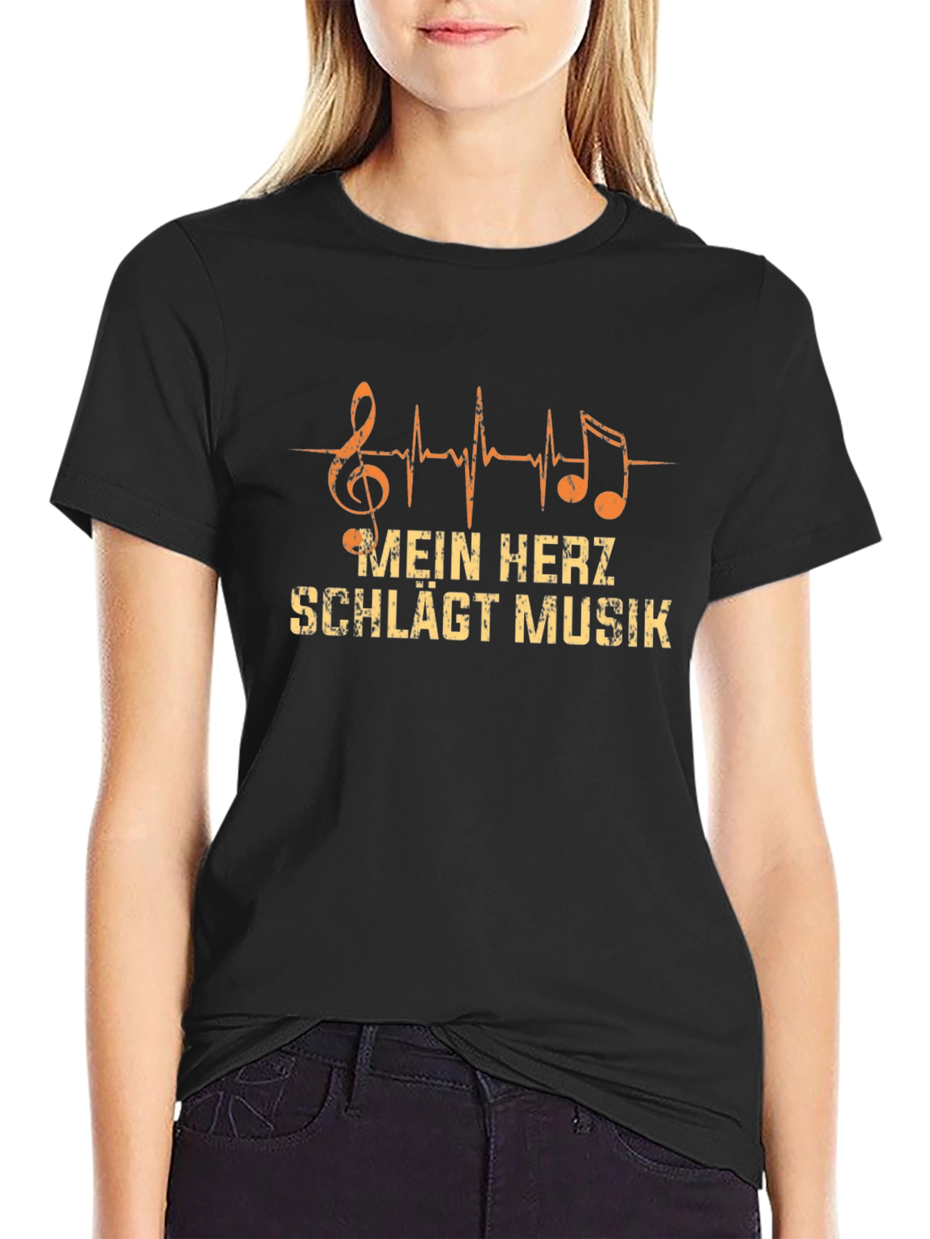 Mein Herz SchlÃ¤gt Musik T-Shirt