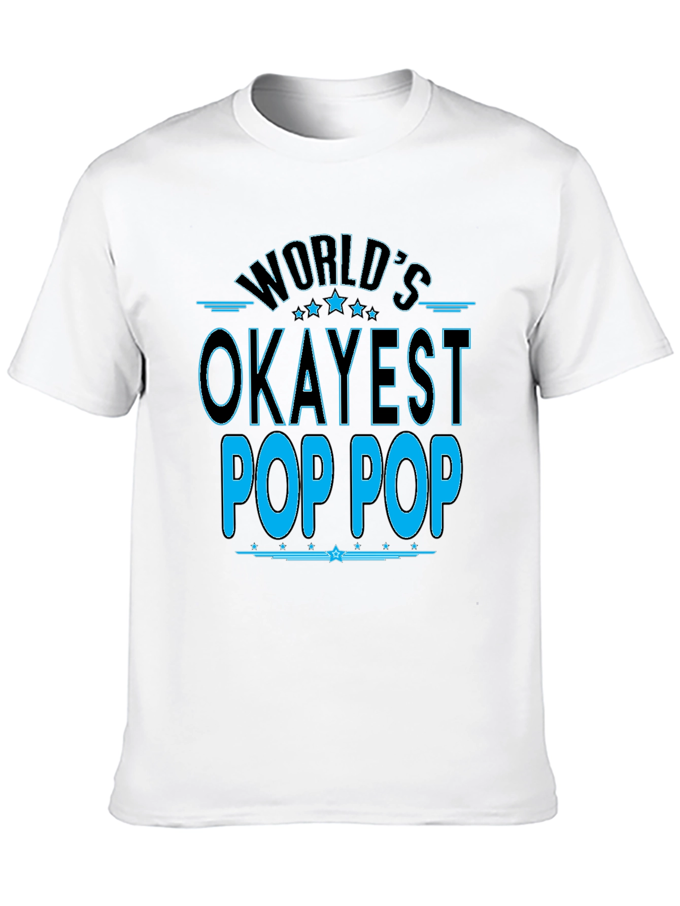 Worlds Okayest Pop Pop T-Shirt - Black