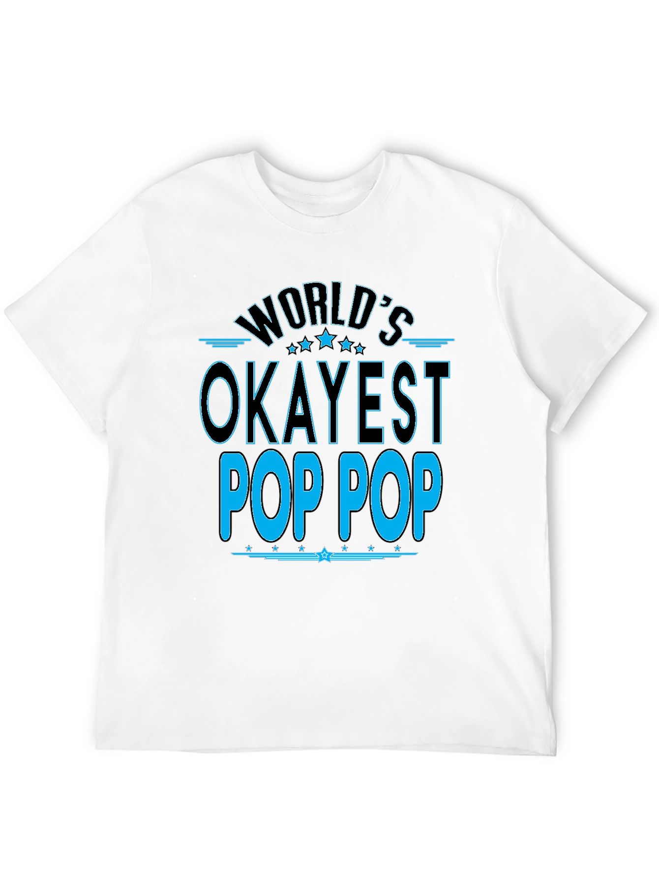 Worlds Okayest Pop Pop T-Shirt - Black