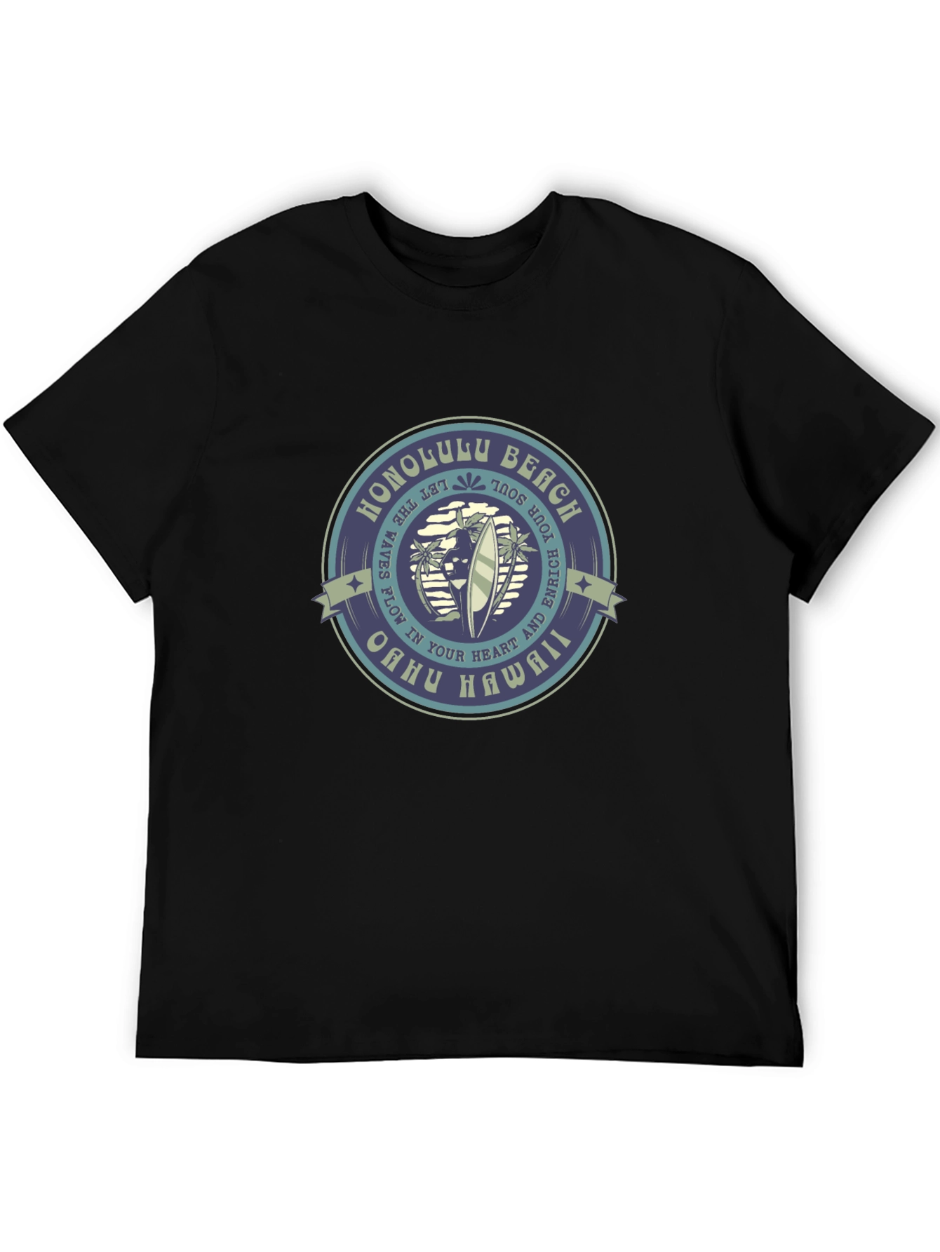 Honolulu Beach Graphic Tee - Oahu Hawaii T-Shirt