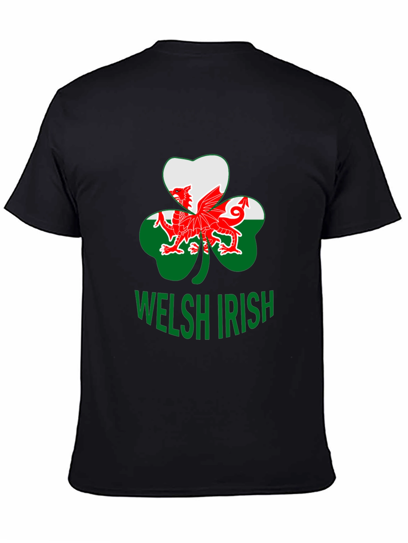 Welsh Irish T-Shirt Shamrock Dragon Tee