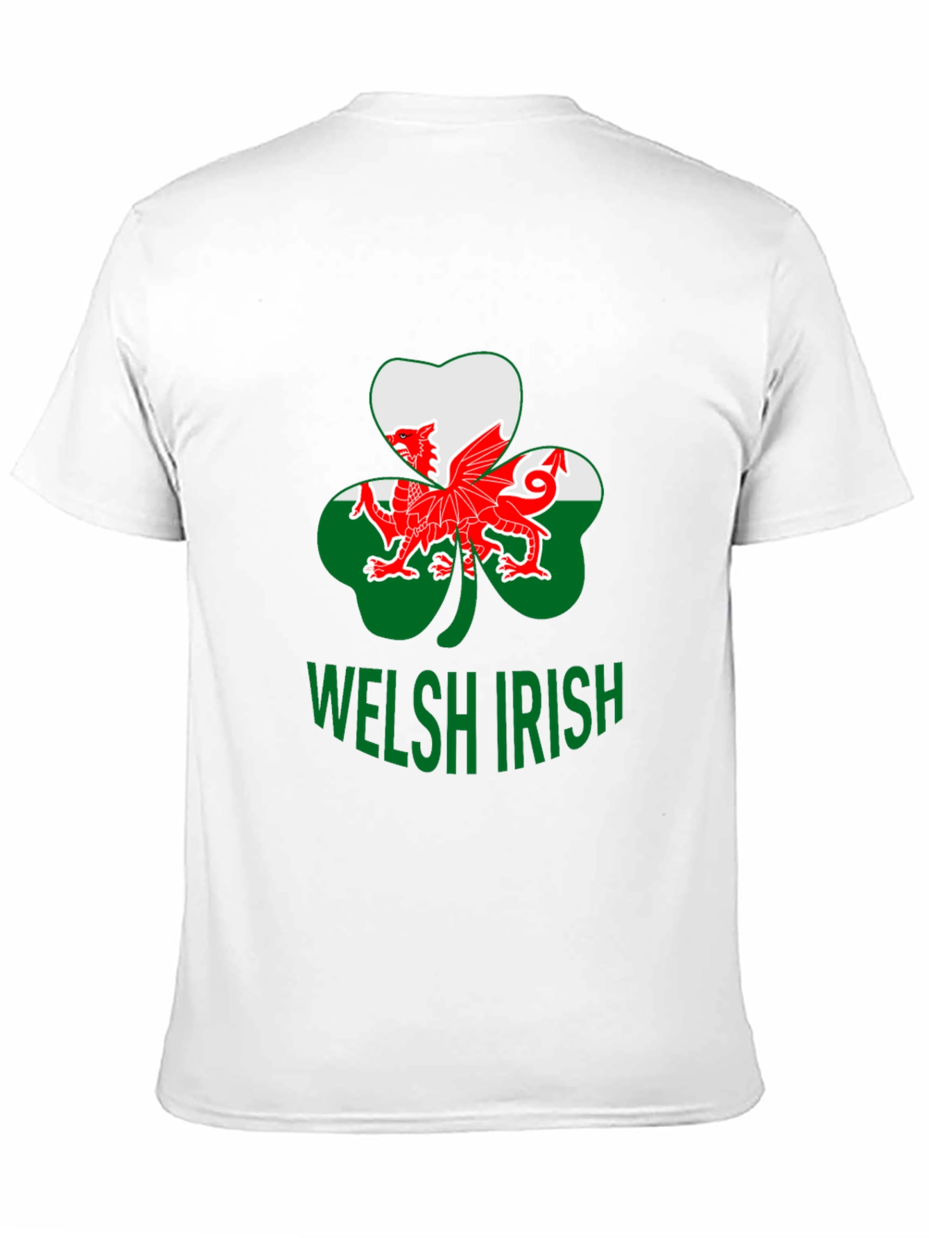 Welsh Irish T-Shirt Shamrock Dragon Tee