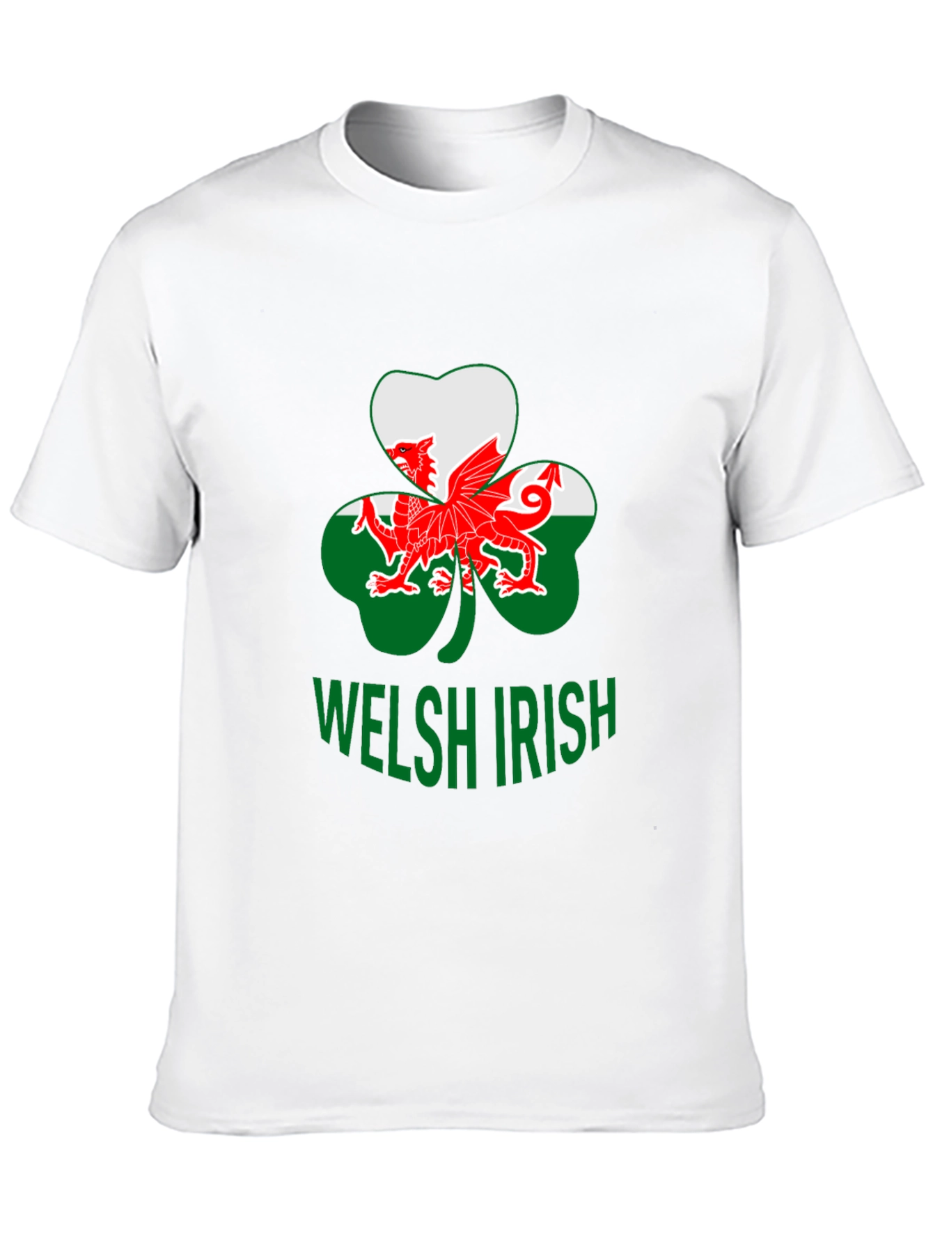 Welsh Irish T-Shirt Shamrock Dragon Tee