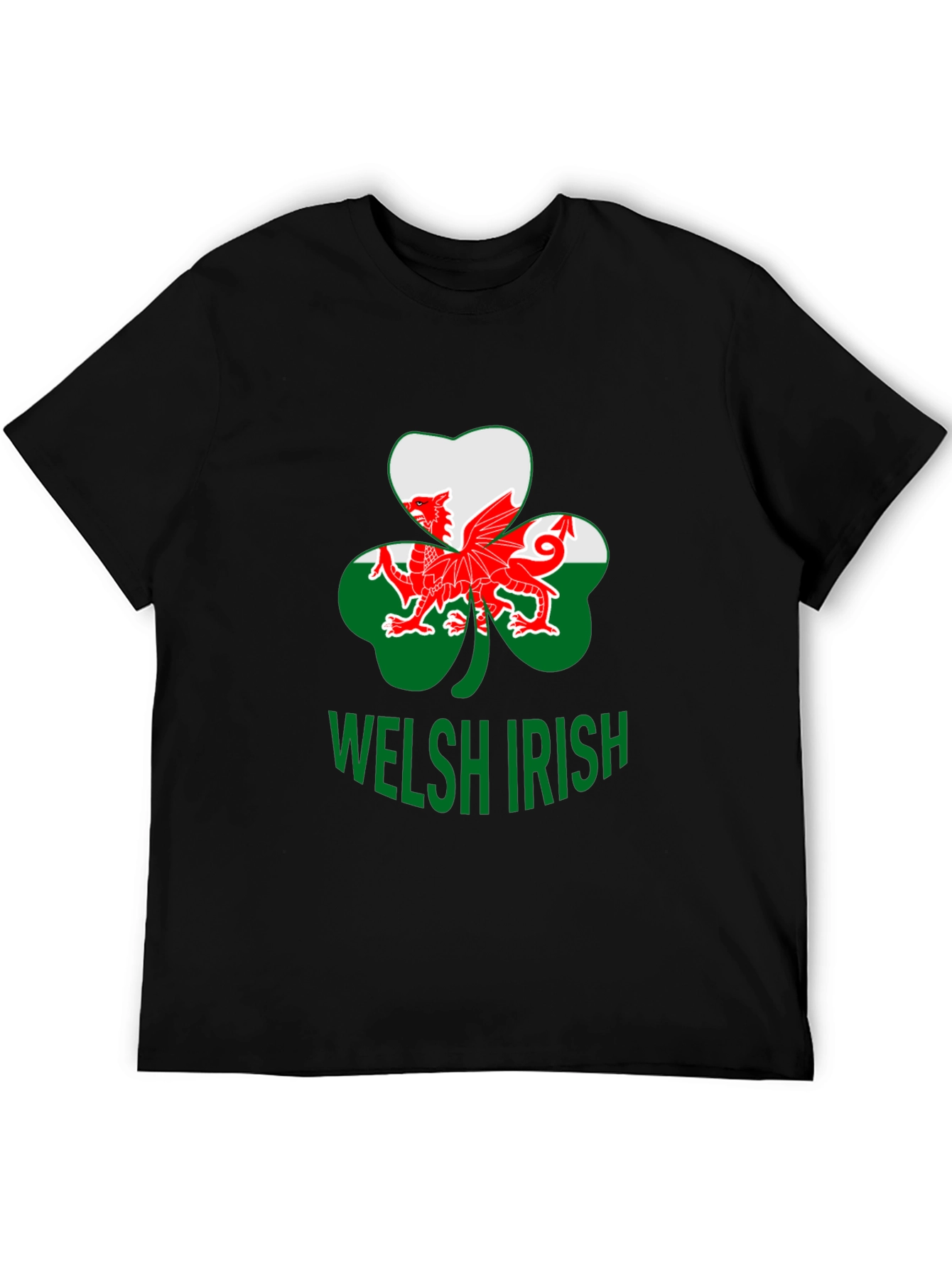 Welsh Irish T-Shirt Shamrock Dragon Tee