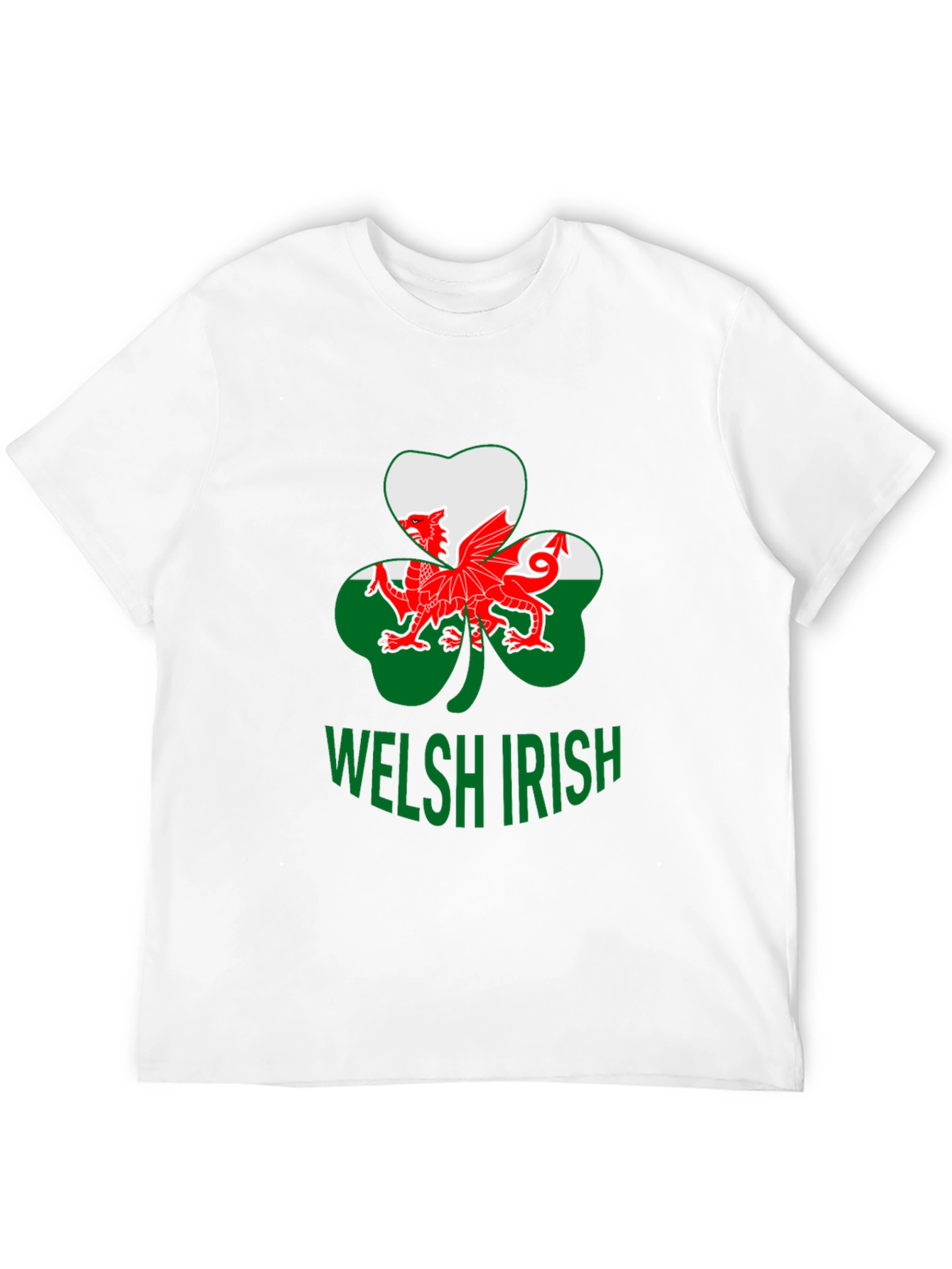 Welsh Irish T-Shirt Shamrock Dragon Tee