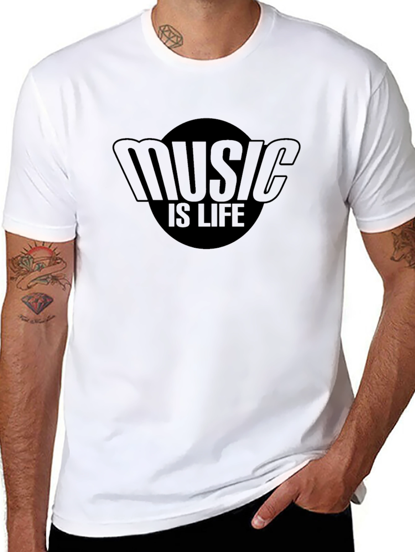 Music Is Life Graphic Tee - Soft Cotton Blend