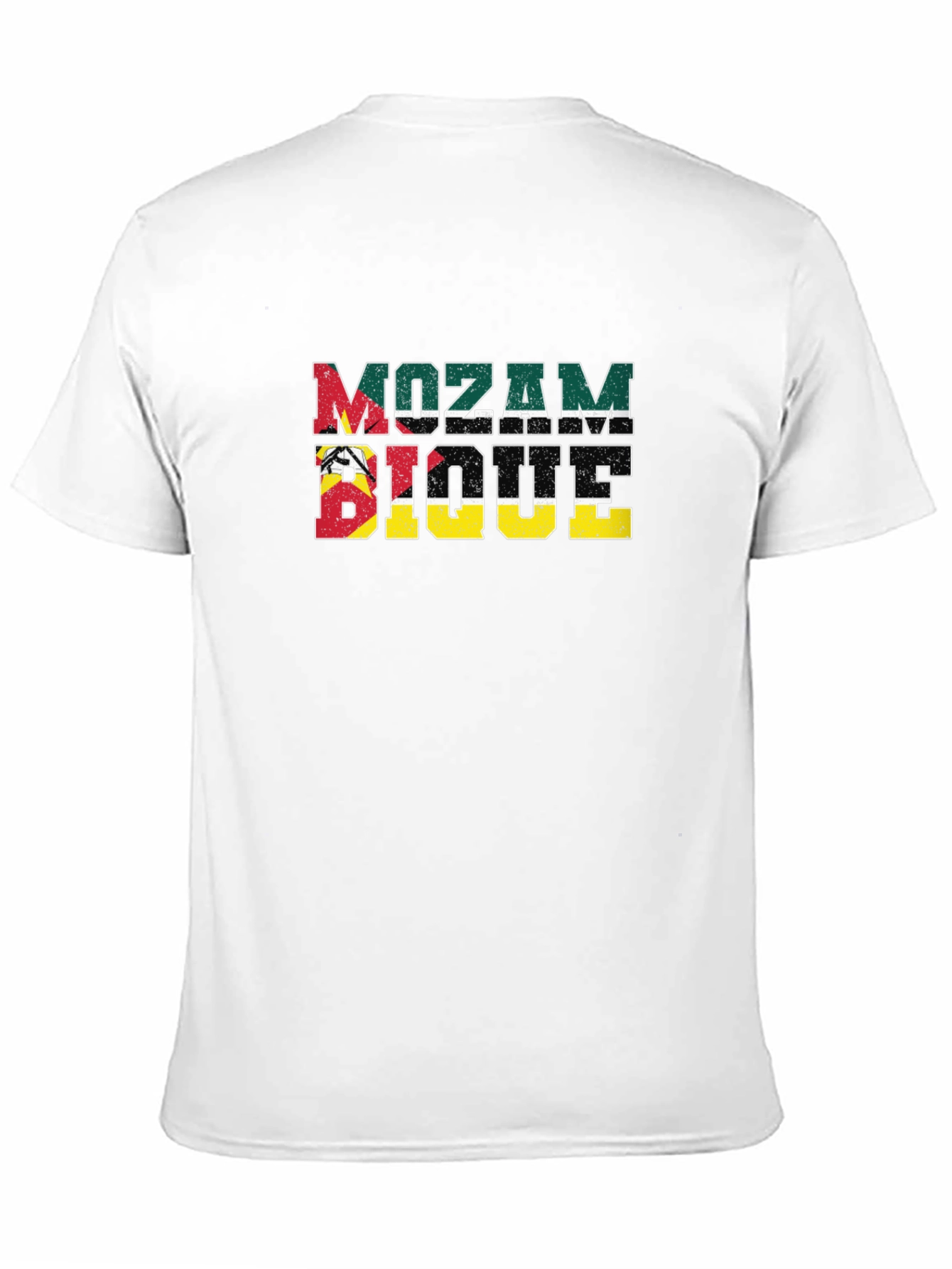 Mozambique Flag T-Shirt Distressed Design