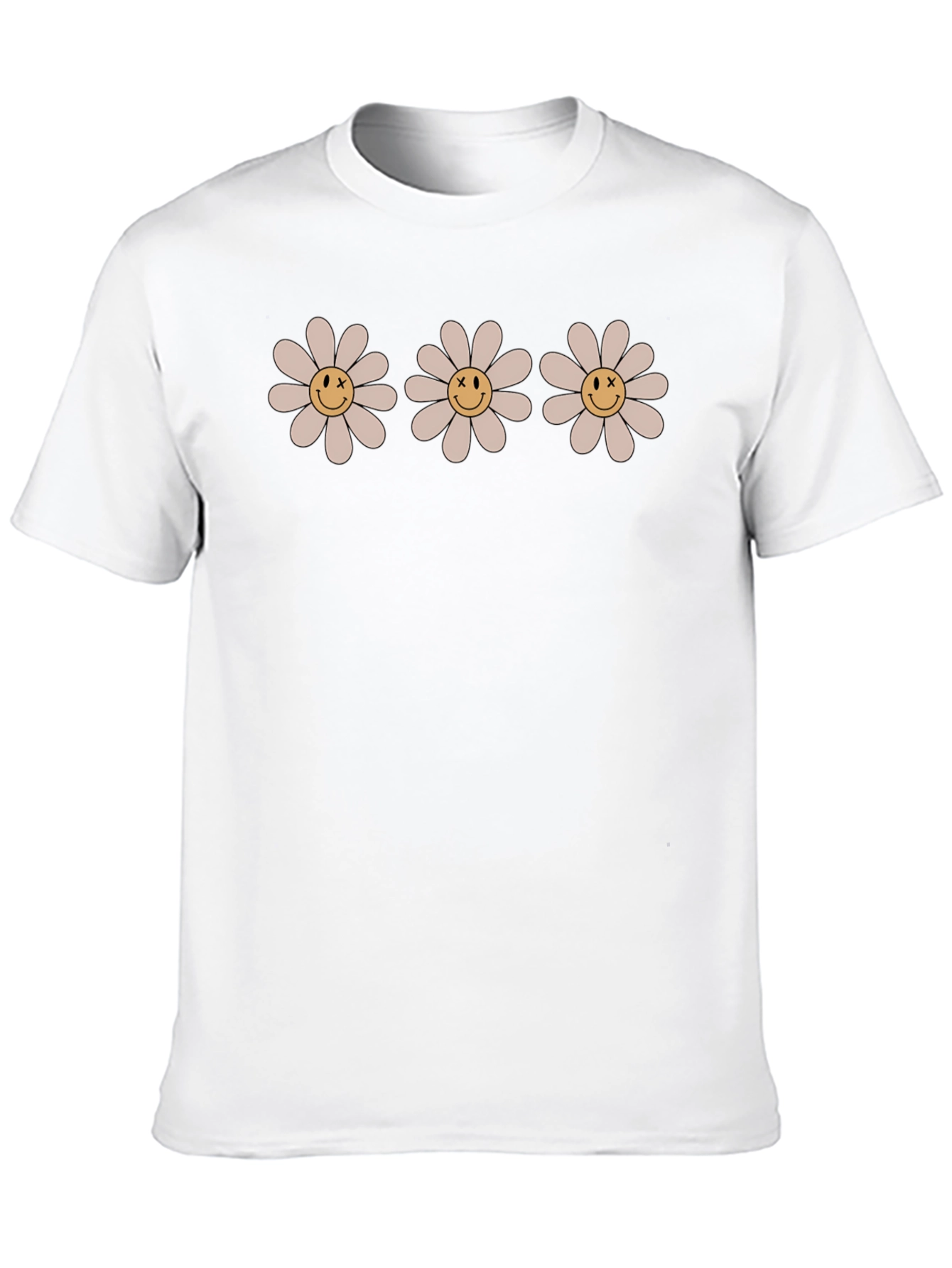 Daisy Smile Face T-Shirt - Retro Style