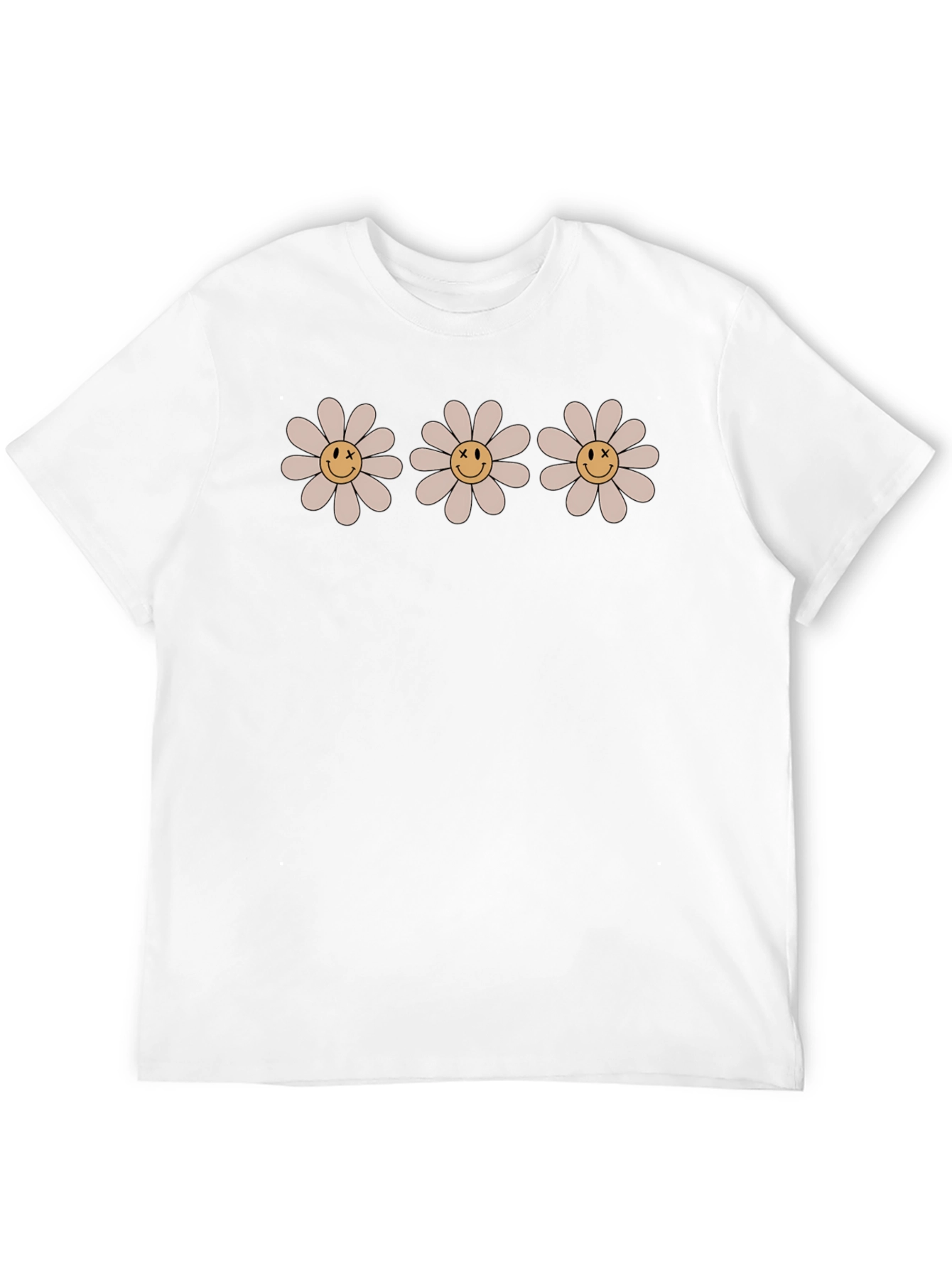 Daisy Smile Face T-Shirt - Retro Style