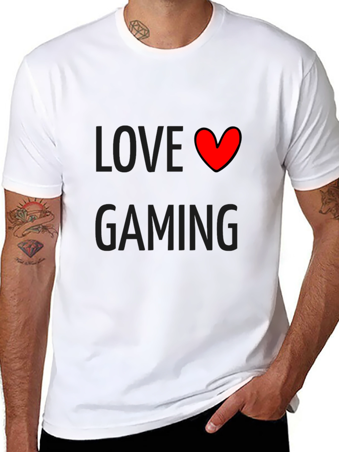 Love Gaming Black T-Shirt | Gamer Gift