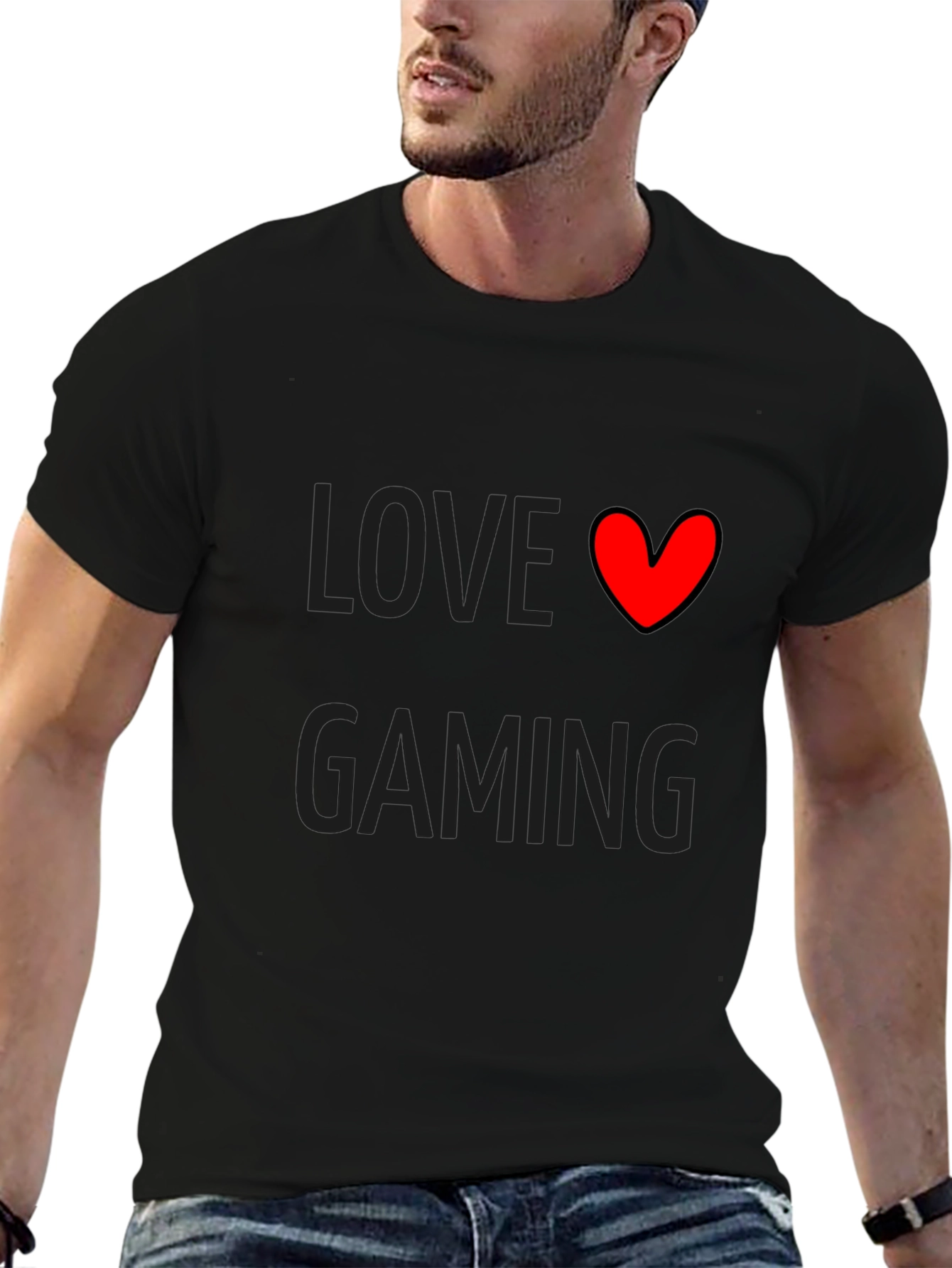 Love Gaming Black T-Shirt | Gamer Gift