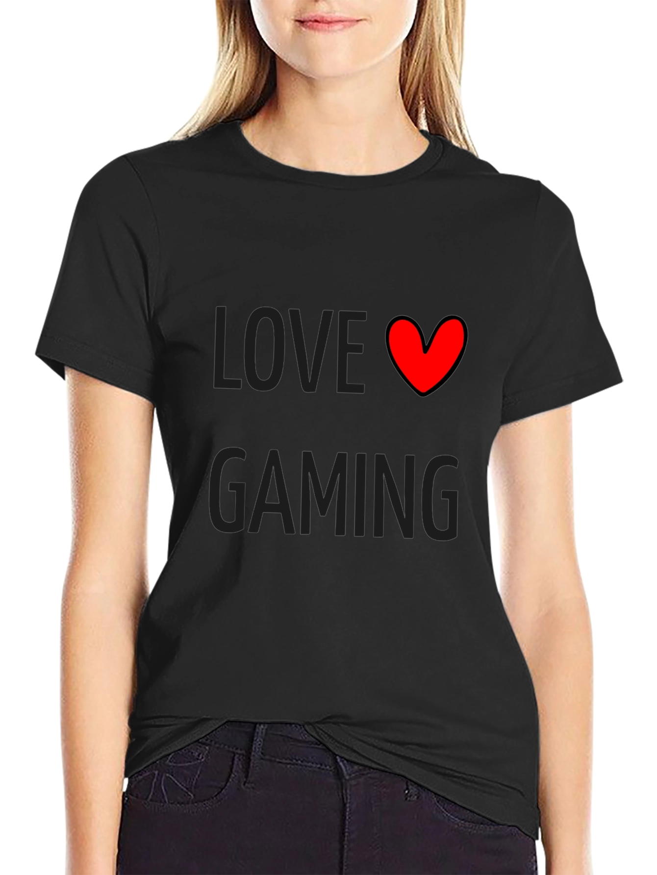Love Gaming Black T-Shirt | Gamer Gift