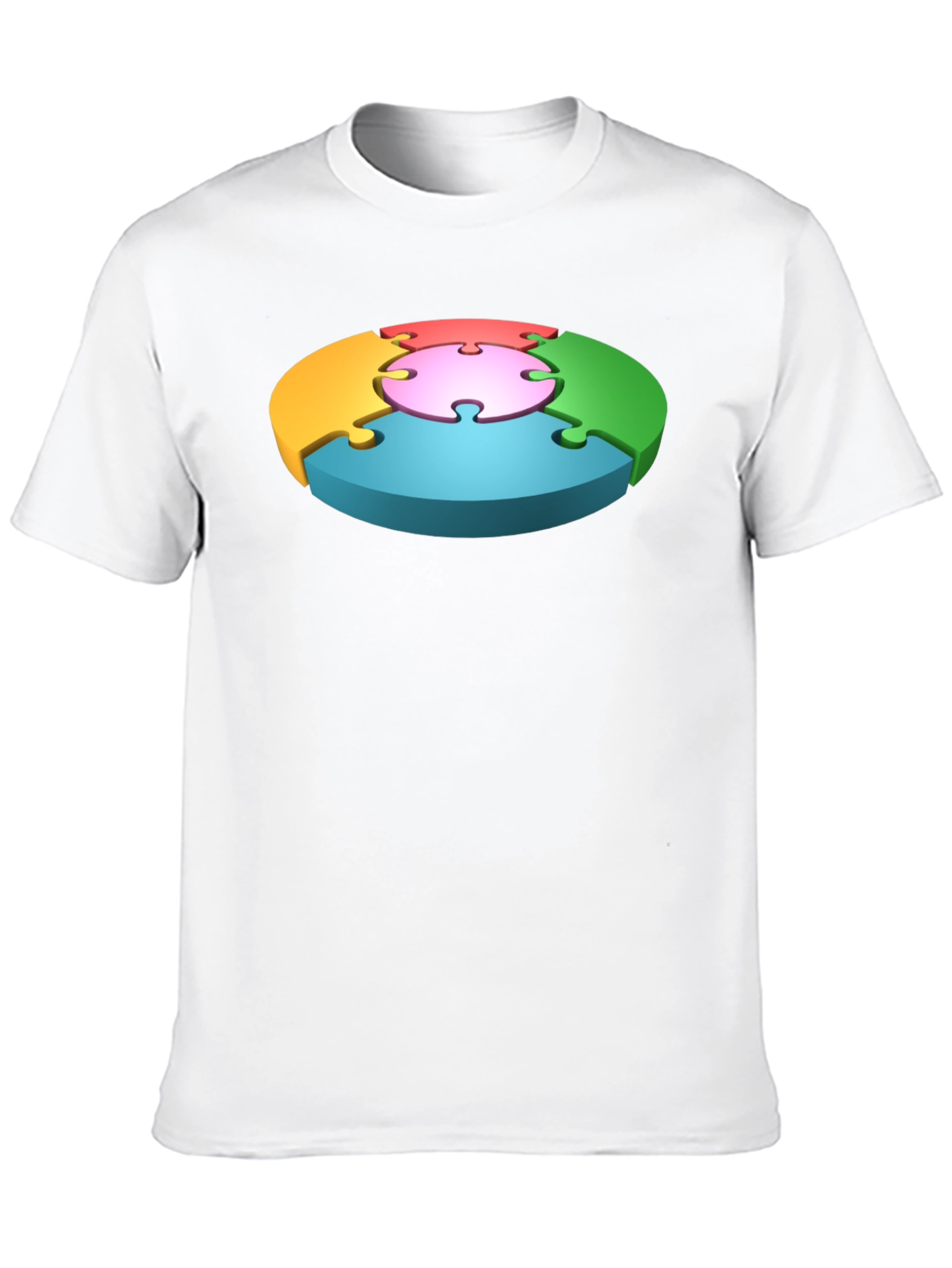 Puzzle Piece Graphic Black T-Shirt