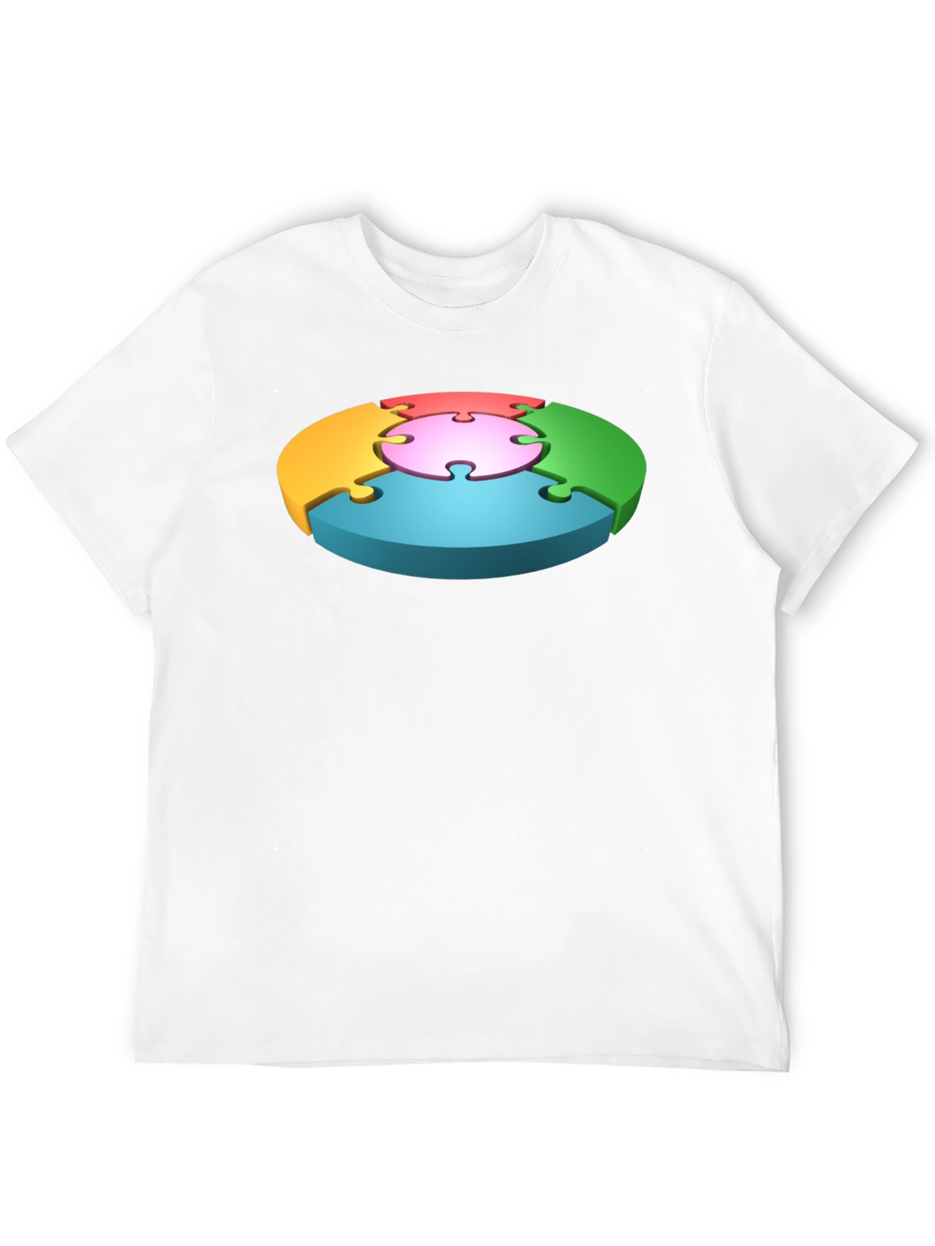 Puzzle Piece Graphic Black T-Shirt