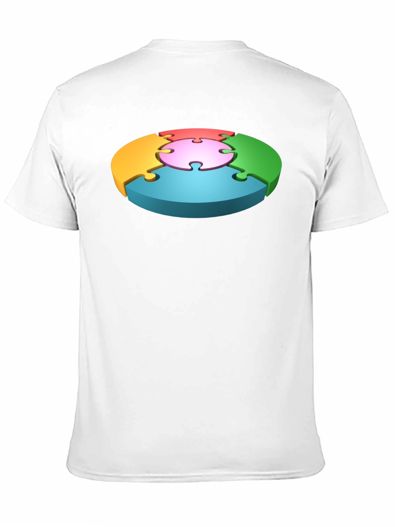 Puzzle Piece Graphic Black T-Shirt