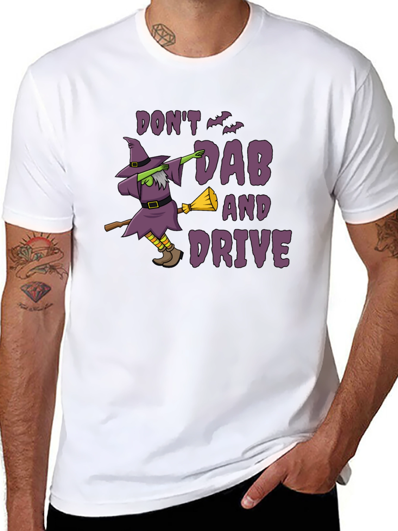 Dont Dab and Drive Funny Halloween Witch T-Shirt