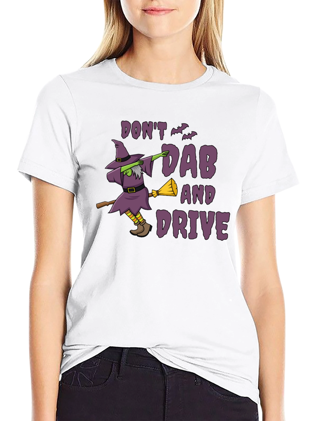 Dont Dab and Drive Funny Halloween Witch T-Shirt