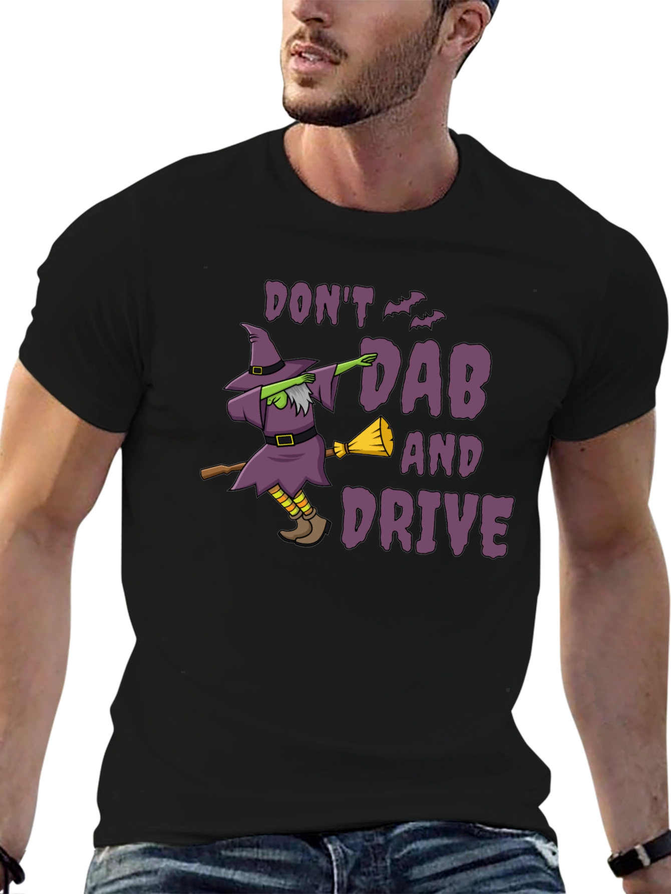 Dont Dab and Drive Funny Halloween Witch T-Shirt