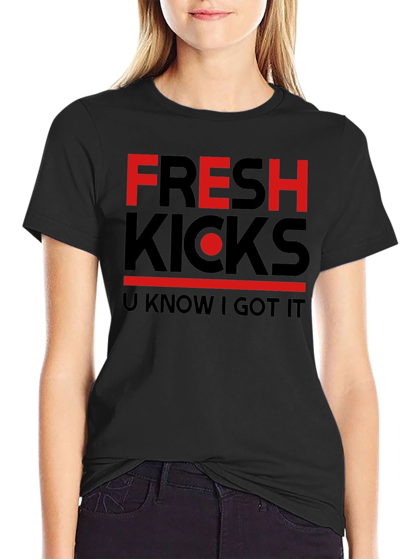 Fresh Kicks Graphic T-Shirt - Black