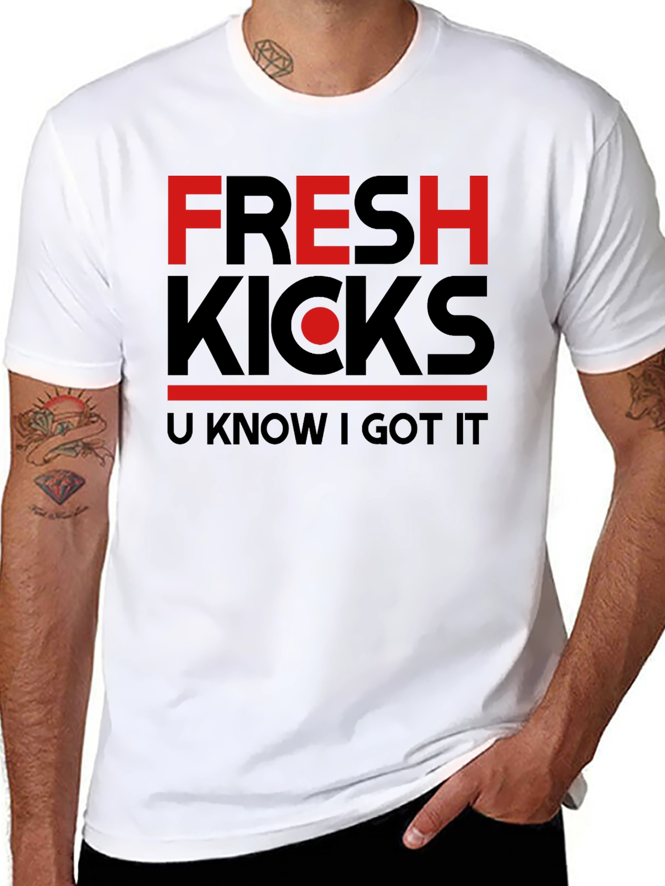 Fresh Kicks Graphic T-Shirt - Black