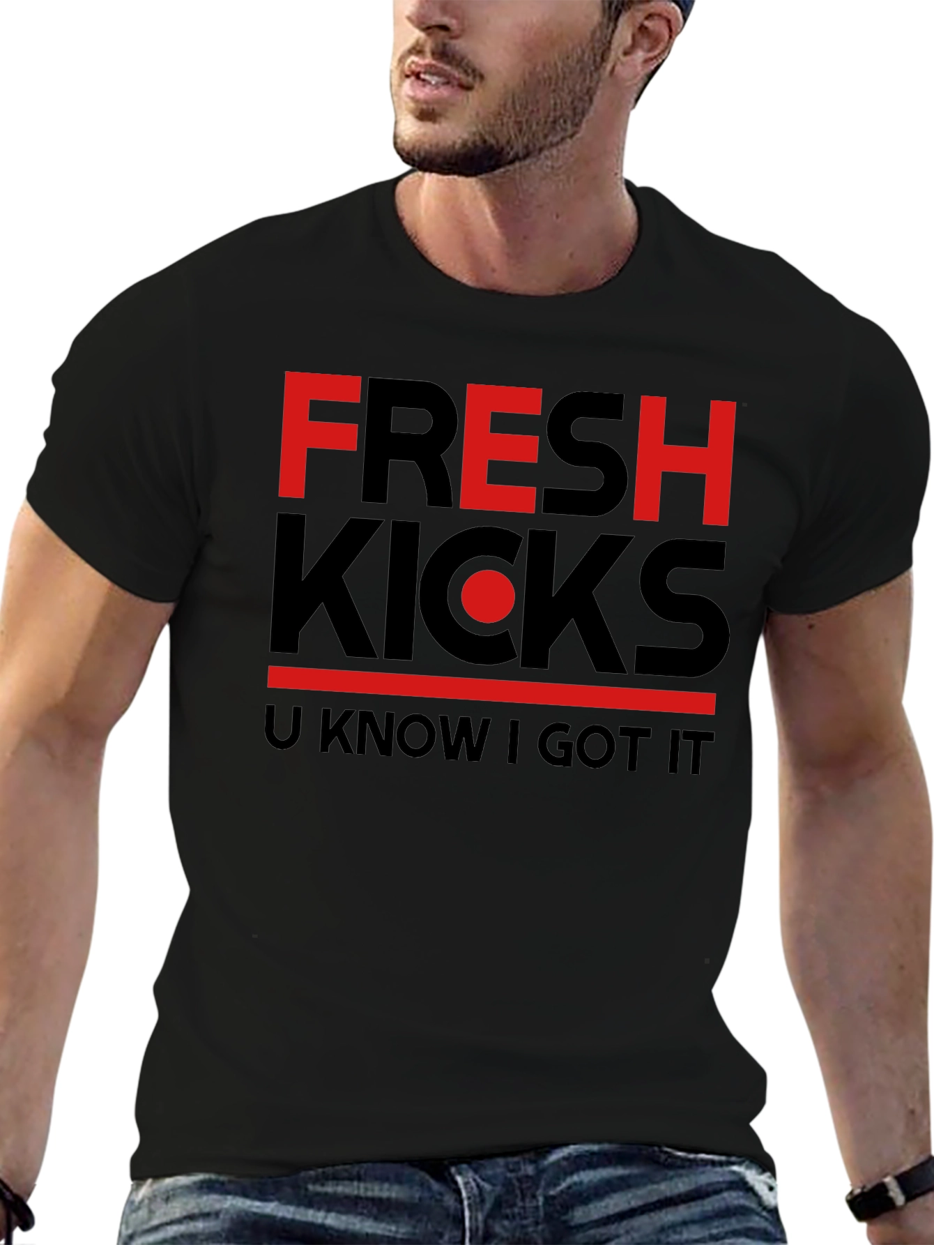 Fresh Kicks Graphic T-Shirt - Black