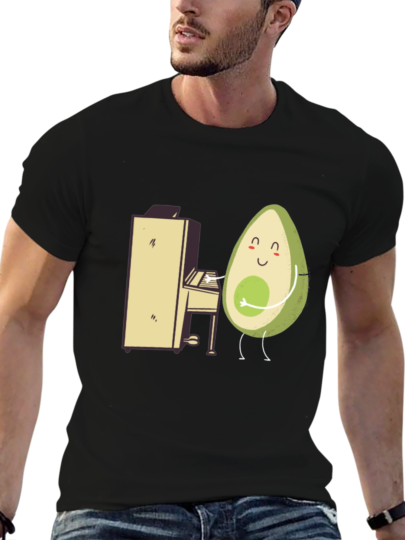 Avocado Musician T-Shirt - Funny Graphic Tee