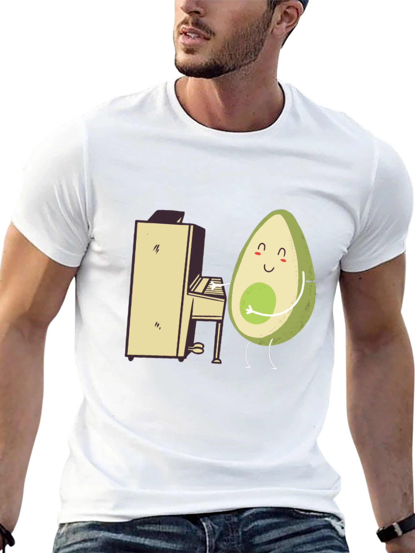 Avocado Musician T-Shirt - Funny Graphic Tee