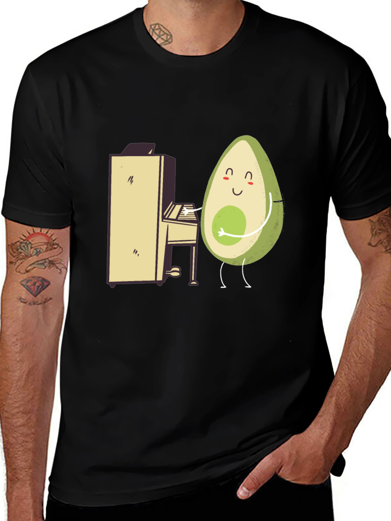 Avocado Musician T-Shirt - Funny Graphic Tee