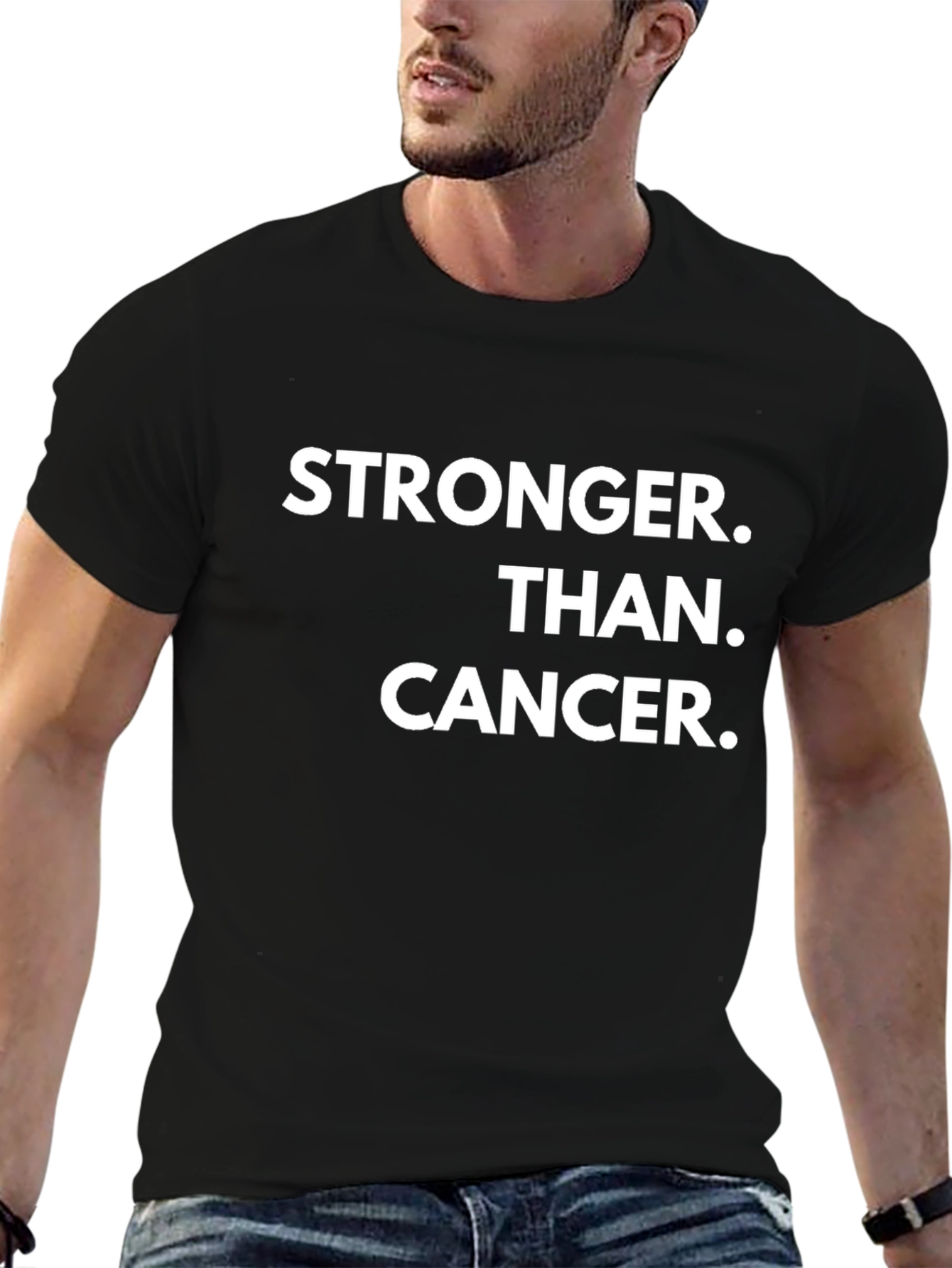 Stronger Than Cancer T-Shirt Black