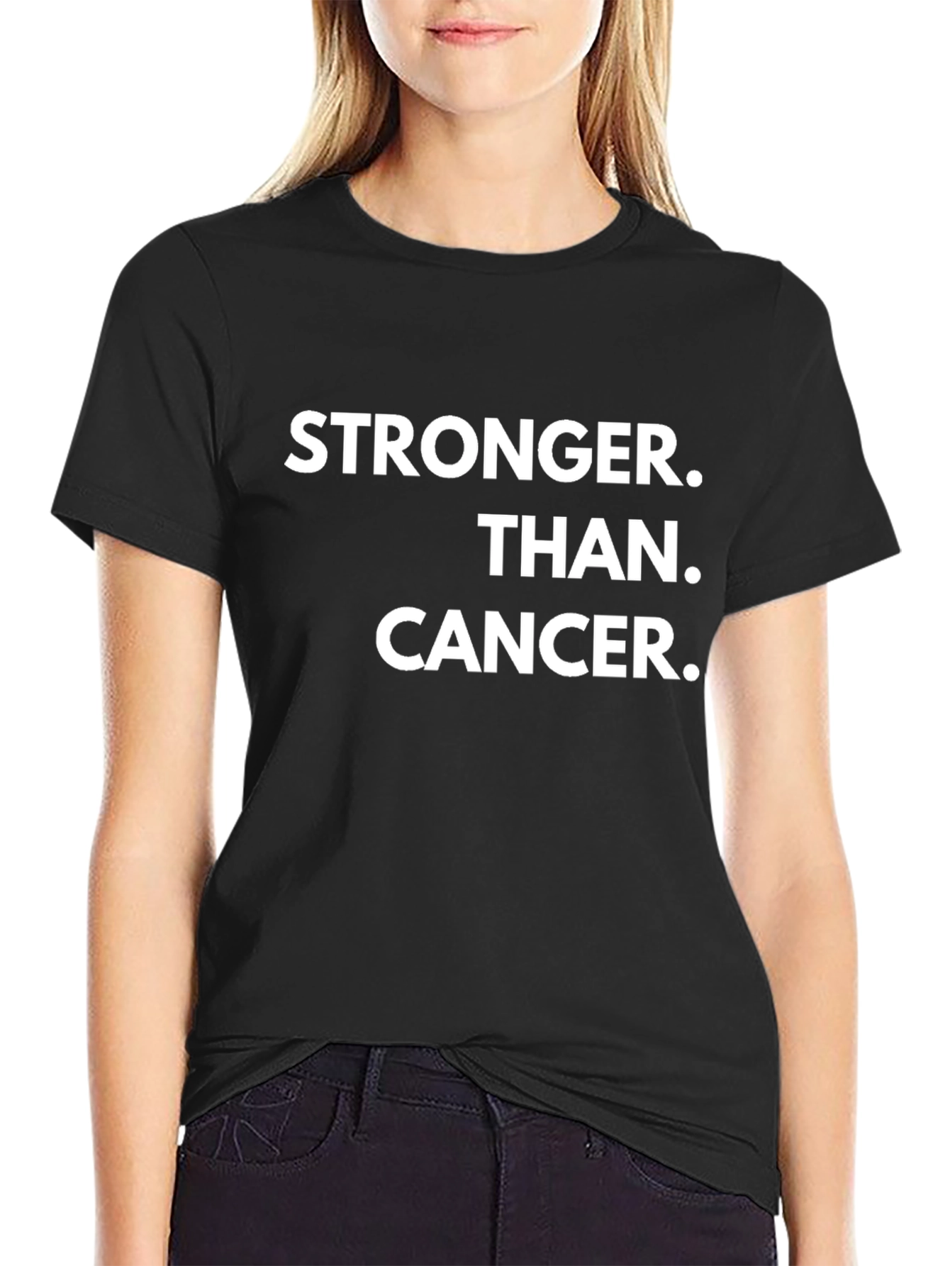 Stronger Than Cancer T-Shirt Black