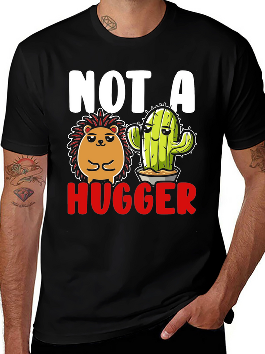 Not A Hugger T-Shirt - Hedgehog & Cactus