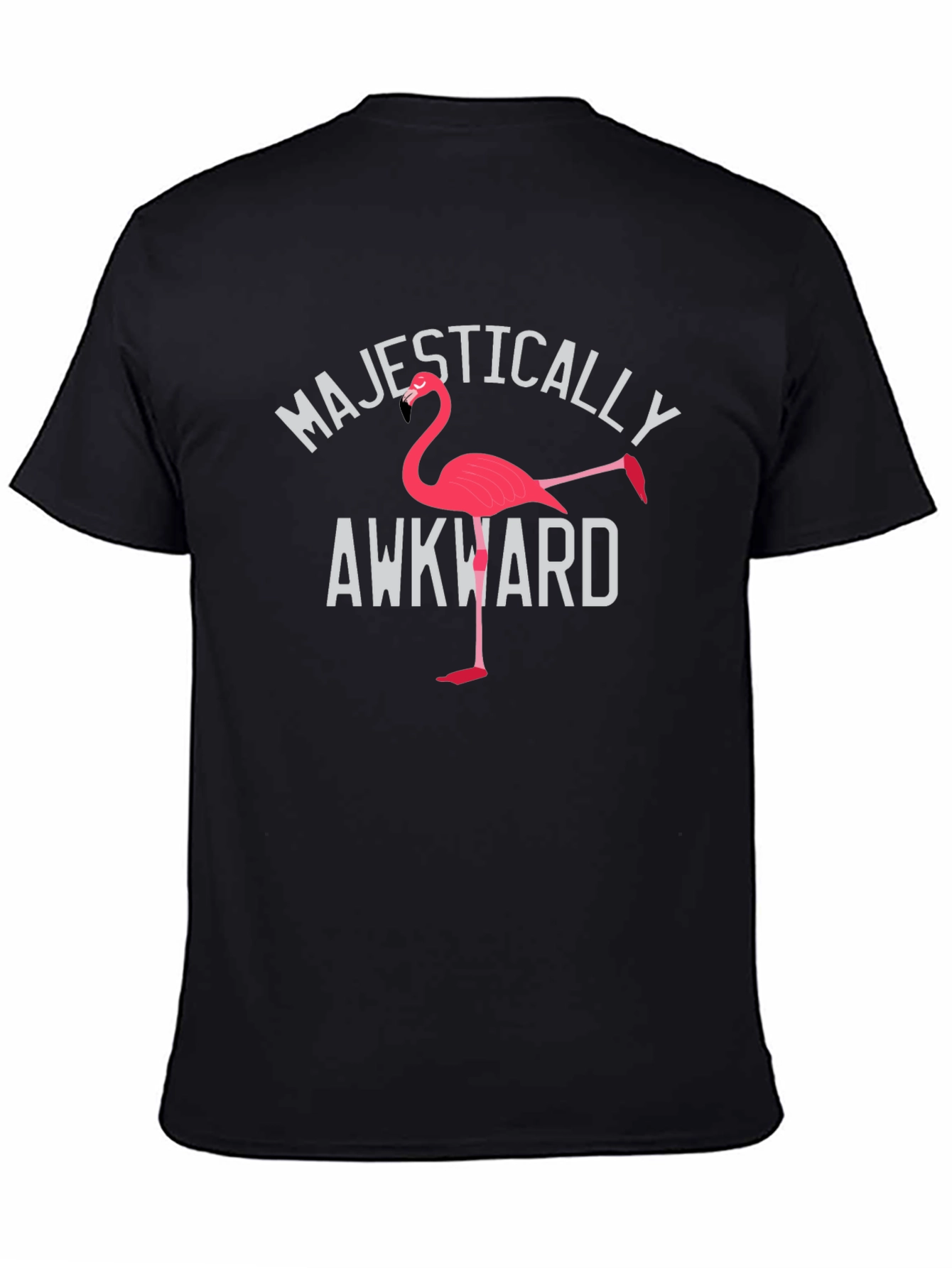 Majestically Awkward Flamingo Graphic T-Shirt