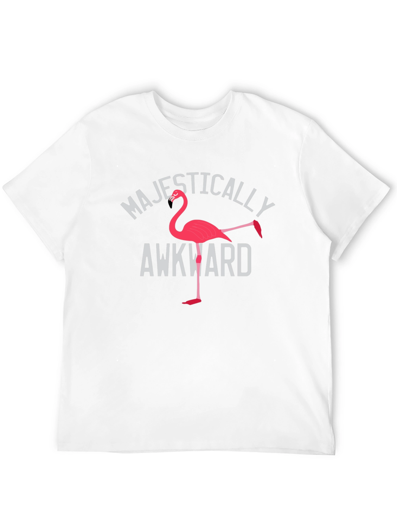 Majestically Awkward Flamingo Graphic T-Shirt