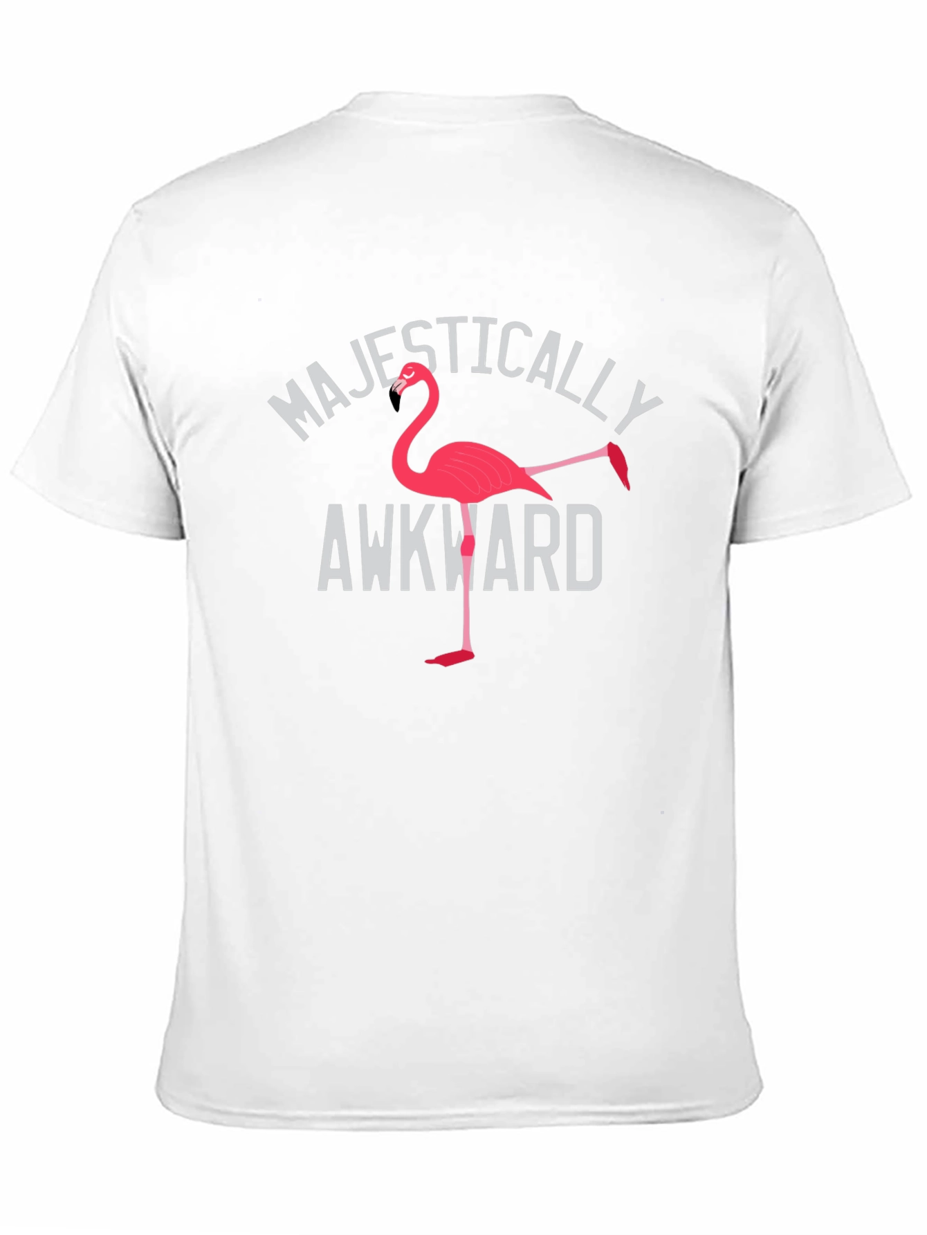 Majestically Awkward Flamingo Graphic T-Shirt