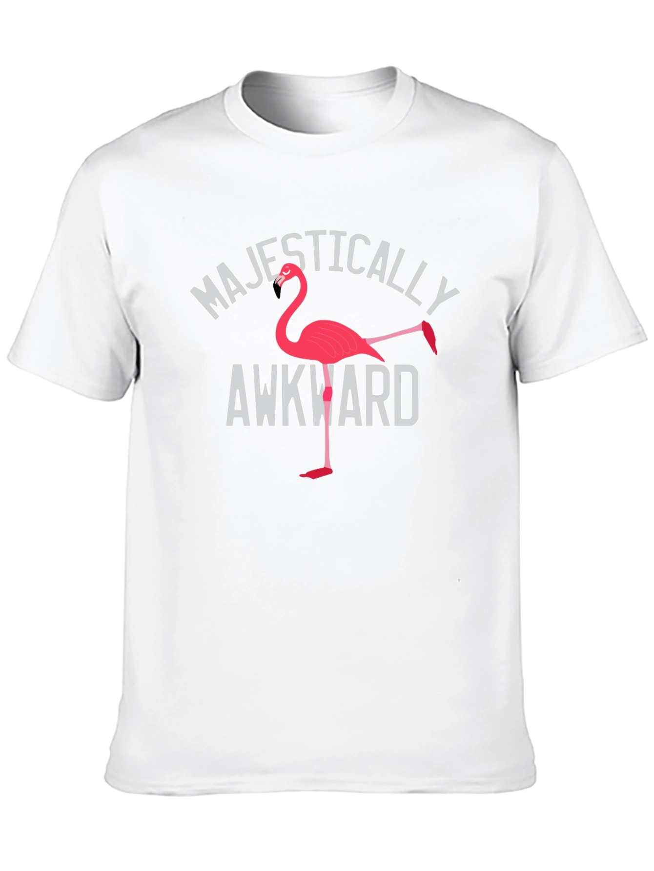 Majestically Awkward Flamingo Graphic T-Shirt