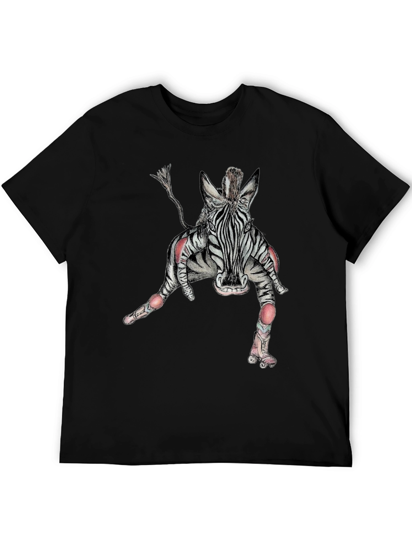 Zebra Roller Skate Graphic Tee