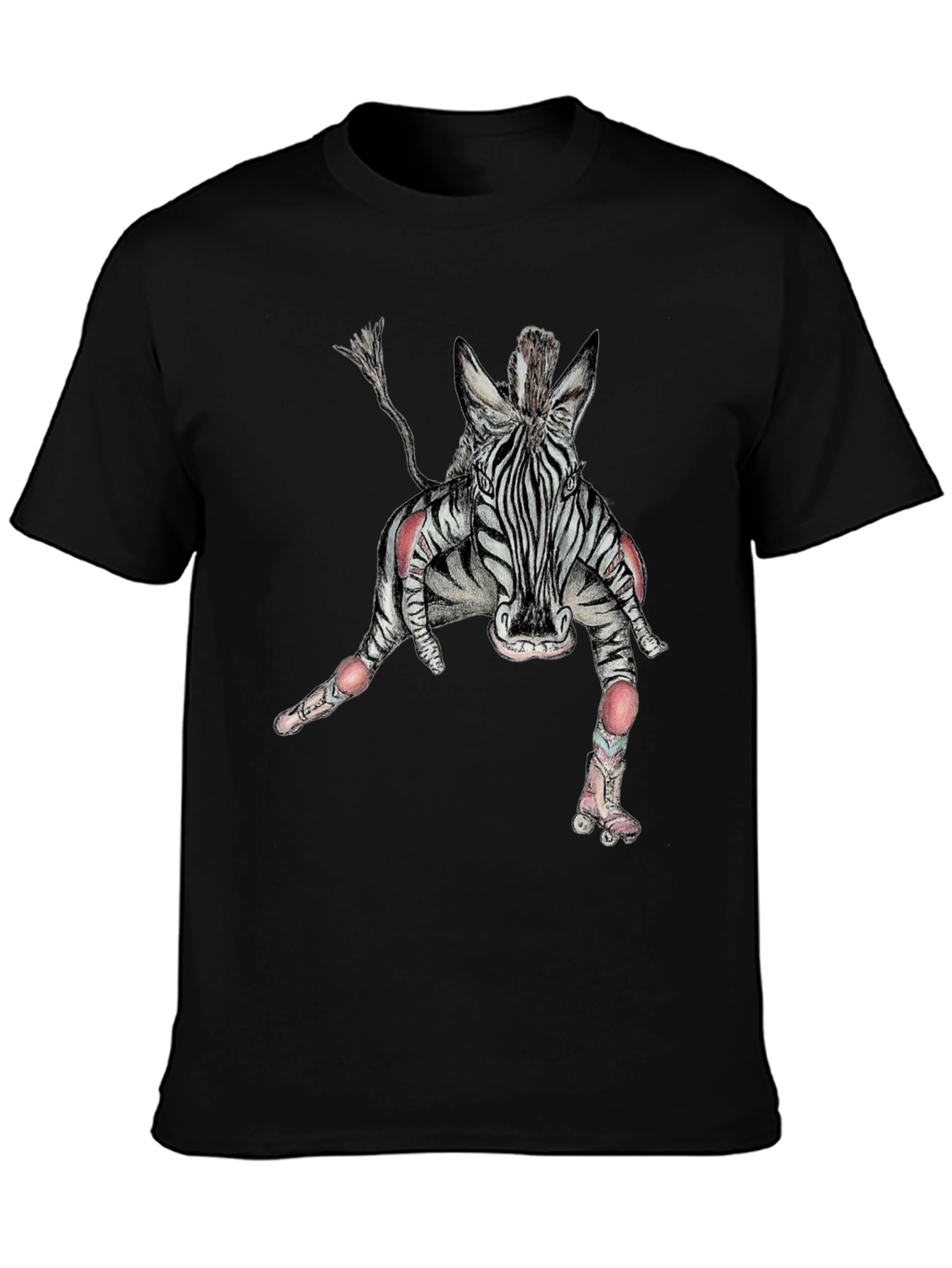 Zebra Roller Skate Graphic Tee