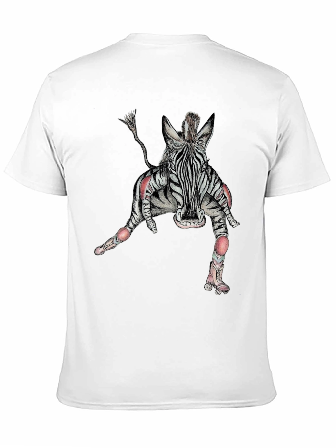 Zebra Roller Skate Graphic Tee
