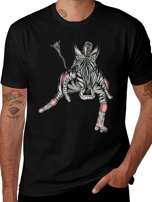 Zebra Roller Skate Graphic Tee