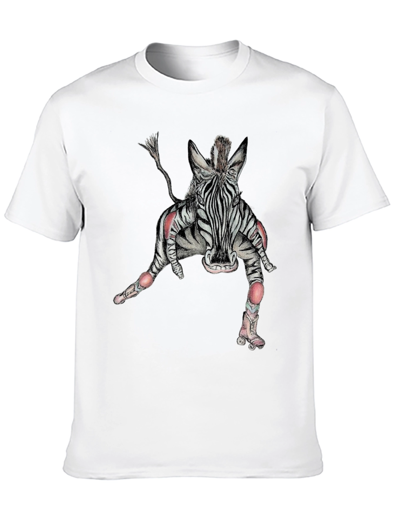 Zebra Roller Skate Graphic Tee