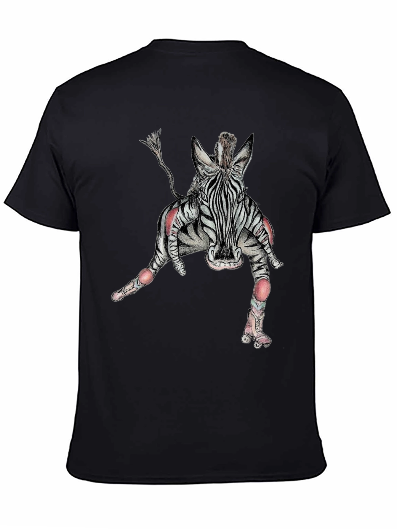 Zebra Roller Skate Graphic Tee