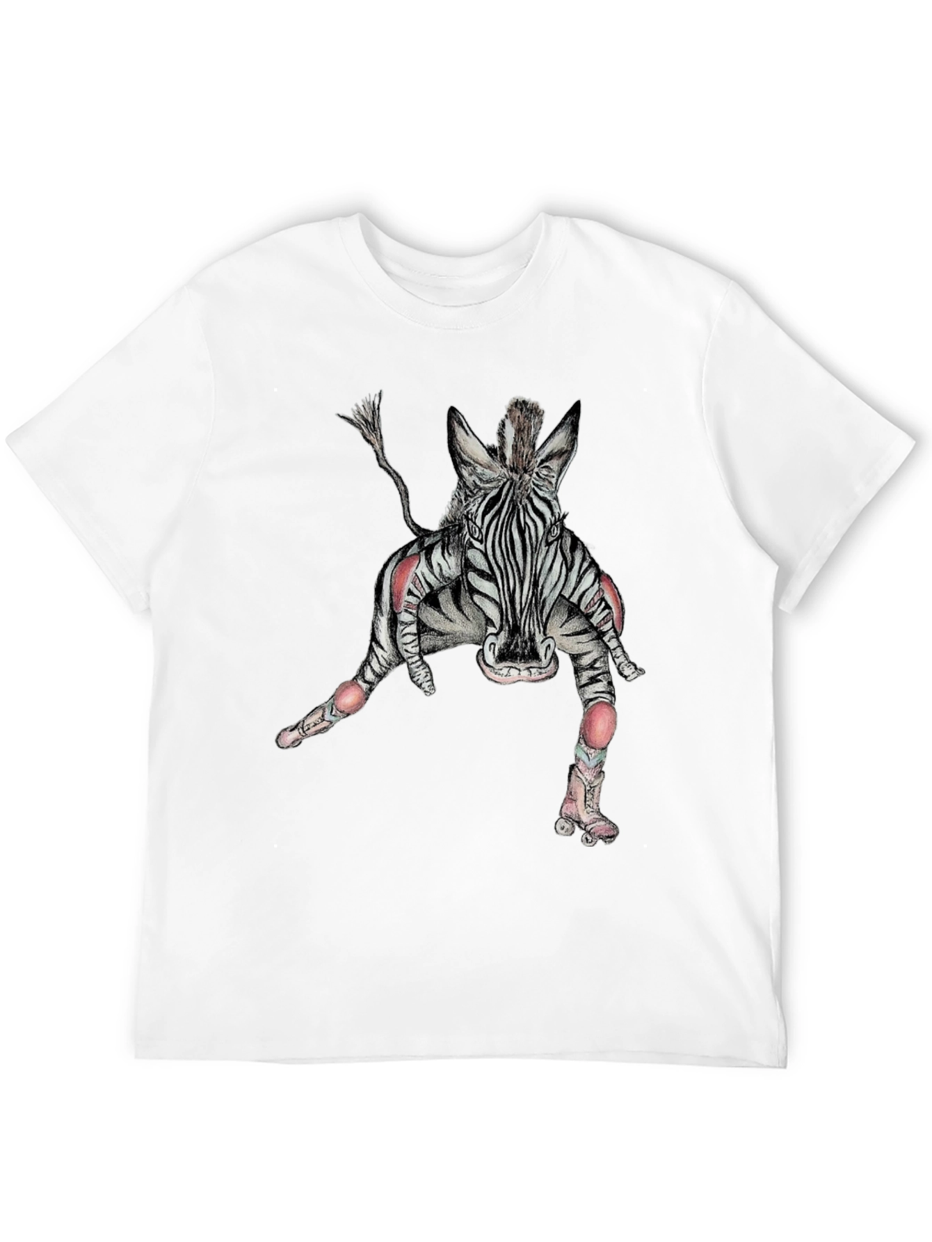 Zebra Roller Skate Graphic Tee