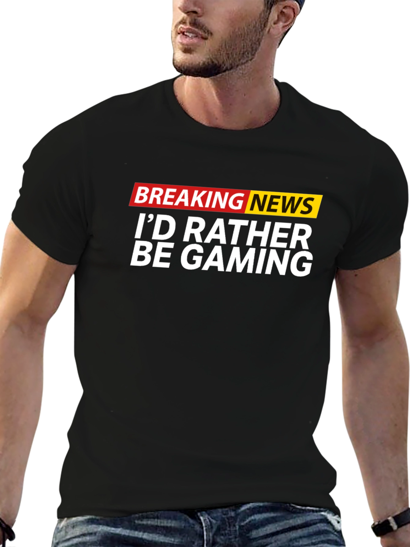 Funny Gaming T-Shirt - Breaking News Gamer Tee