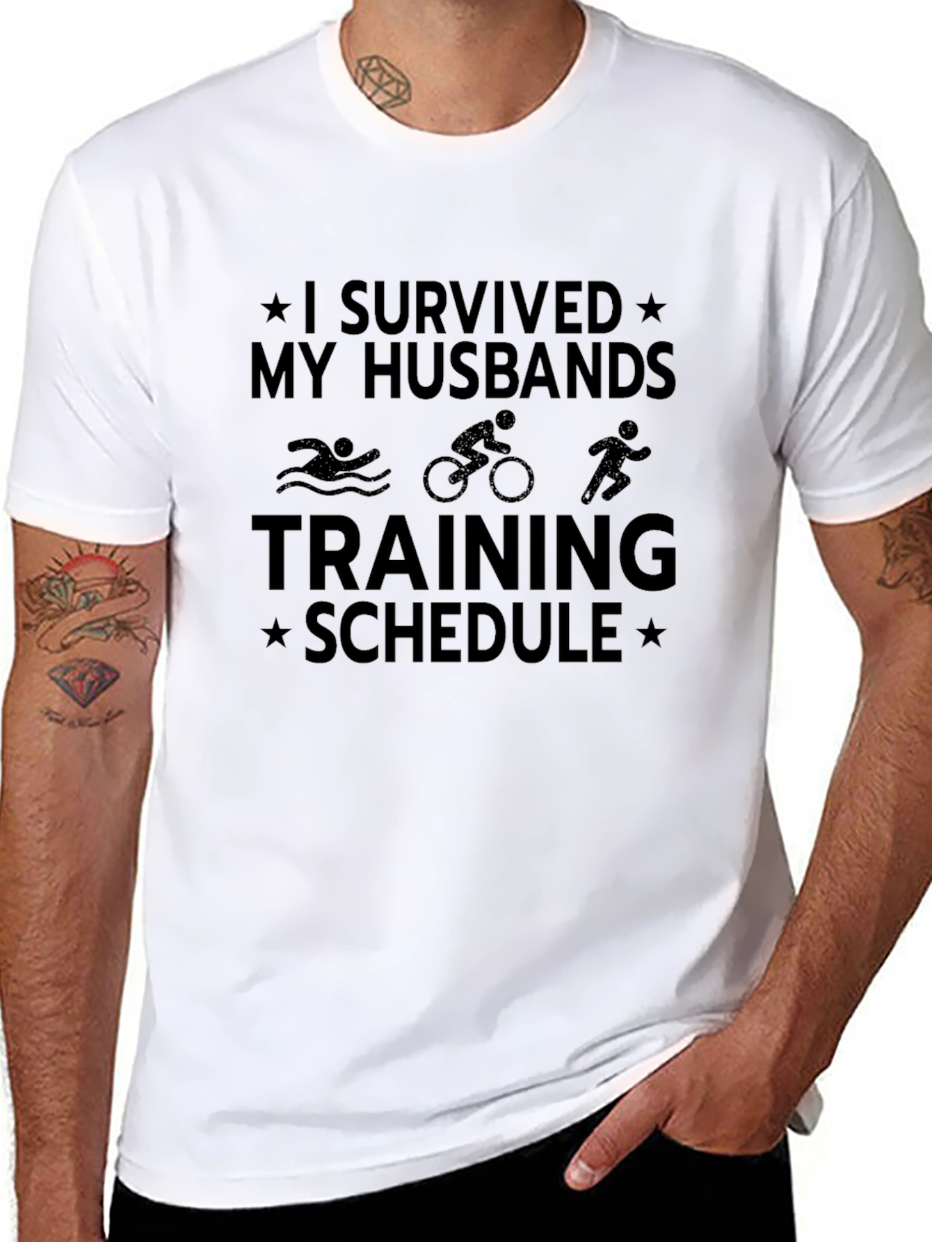I Survived My Husbands Training Schedule T-Shirt