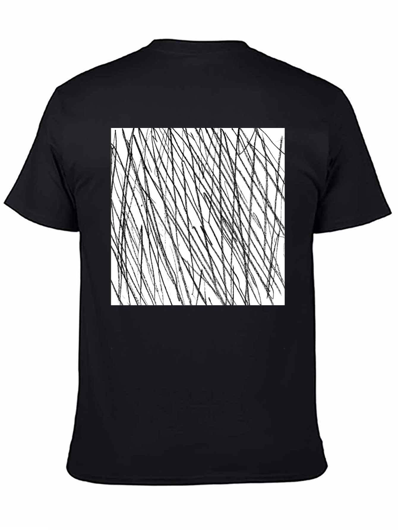 Abstract Black Line Art Graphic Tee