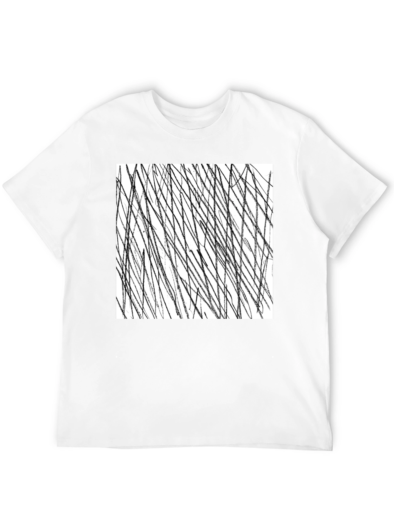 Abstract Black Line Art Graphic Tee